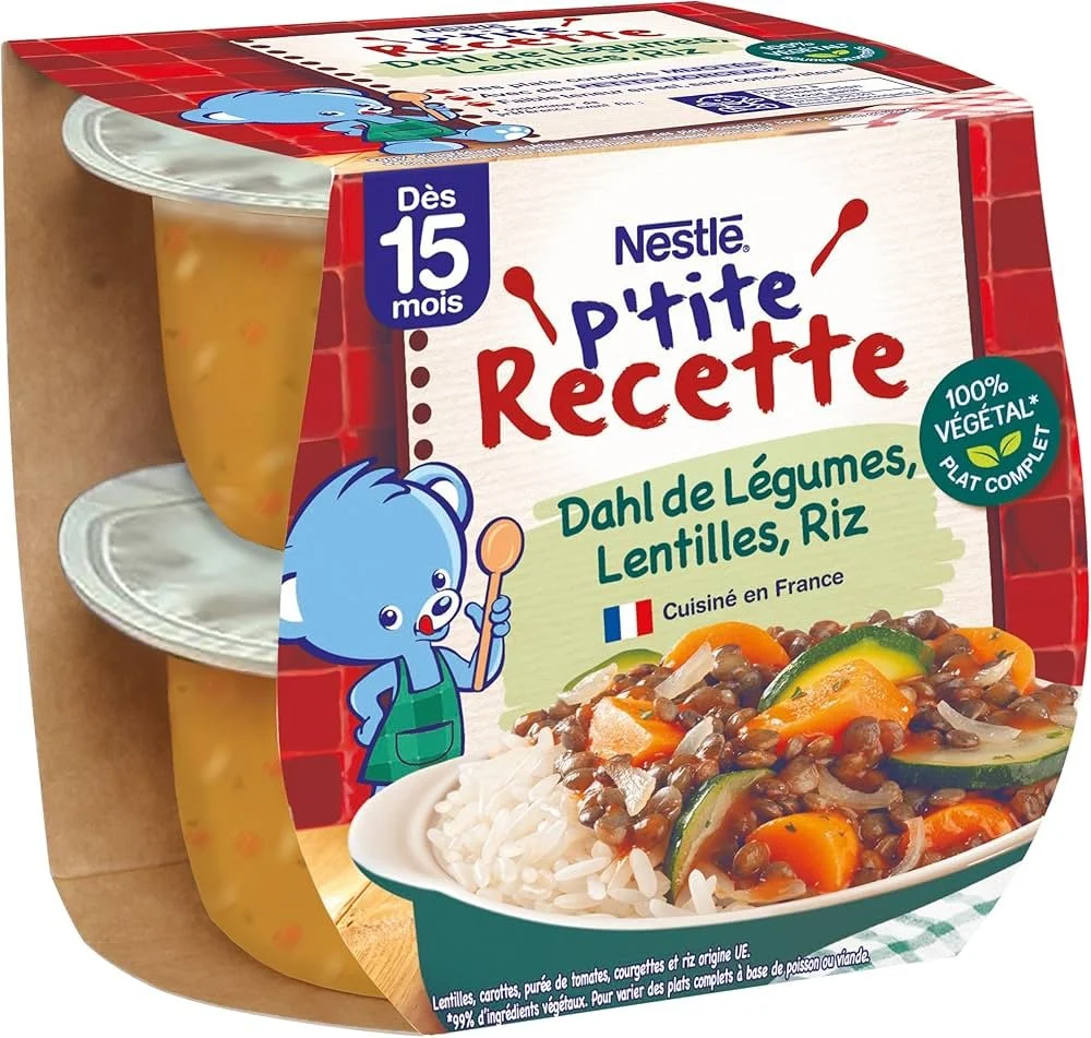 1 palette de Dahl de légumes, lentilles, riz