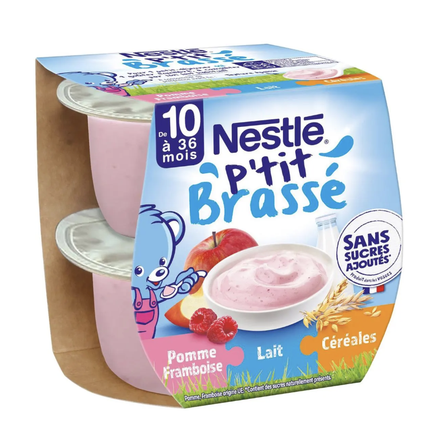 1 carton de P'tit Brassé Framboise dès 10 mois