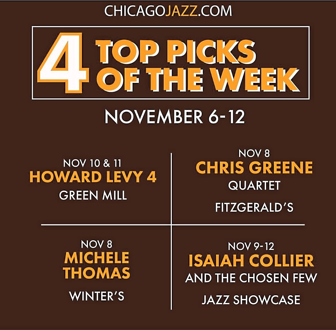 Thanks to @chicagojazzmag for the shout out about our @wintersjazzclub show this week! 🎉

Get your tickets for tomorrow&rsquo;s show in the bio link!