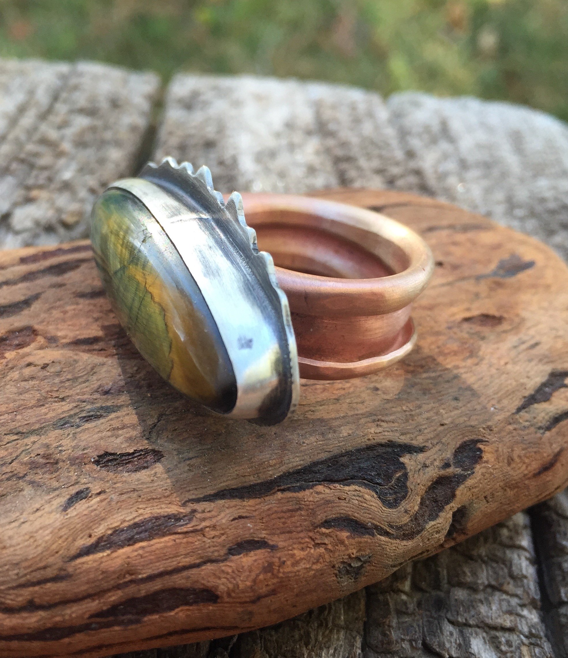 Natural Stone Copper Ring – Flyclothing LLC
