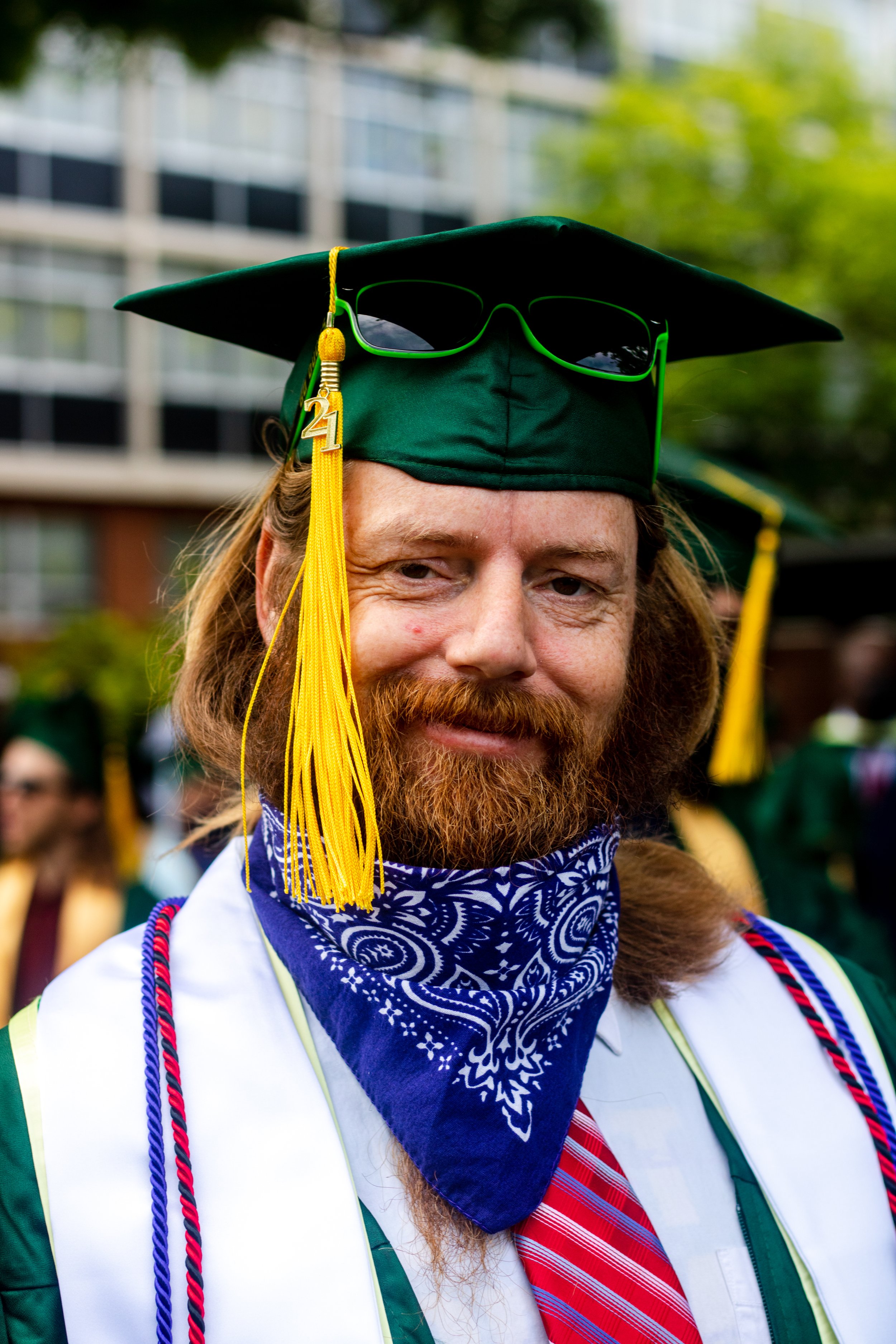 Edward Billings, a graduate in general social sciences, says that his favorite part of studying at the University of Oregon was being able to meet new people and learn something new every day. After a full academic year of online school, the class o