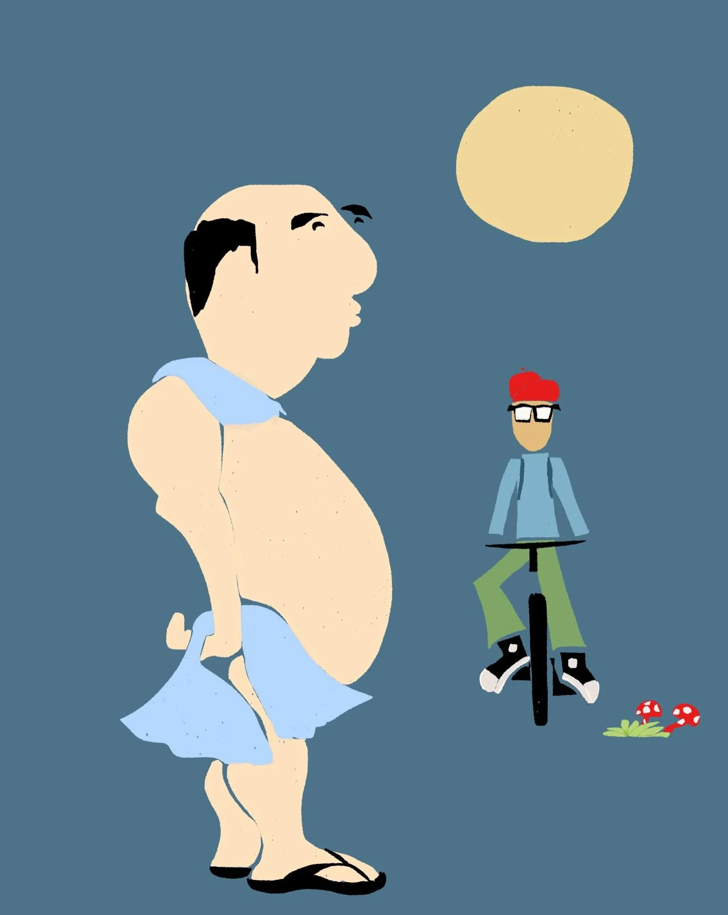 🚩
In the early mornings before school there were very often, naked men in my shower.  Later, along the bike path I would peddle by drug addled hippies waking in the dewy grass.  Rabid, feral-dogs,  would nip at my tires, and at least one homeschoole