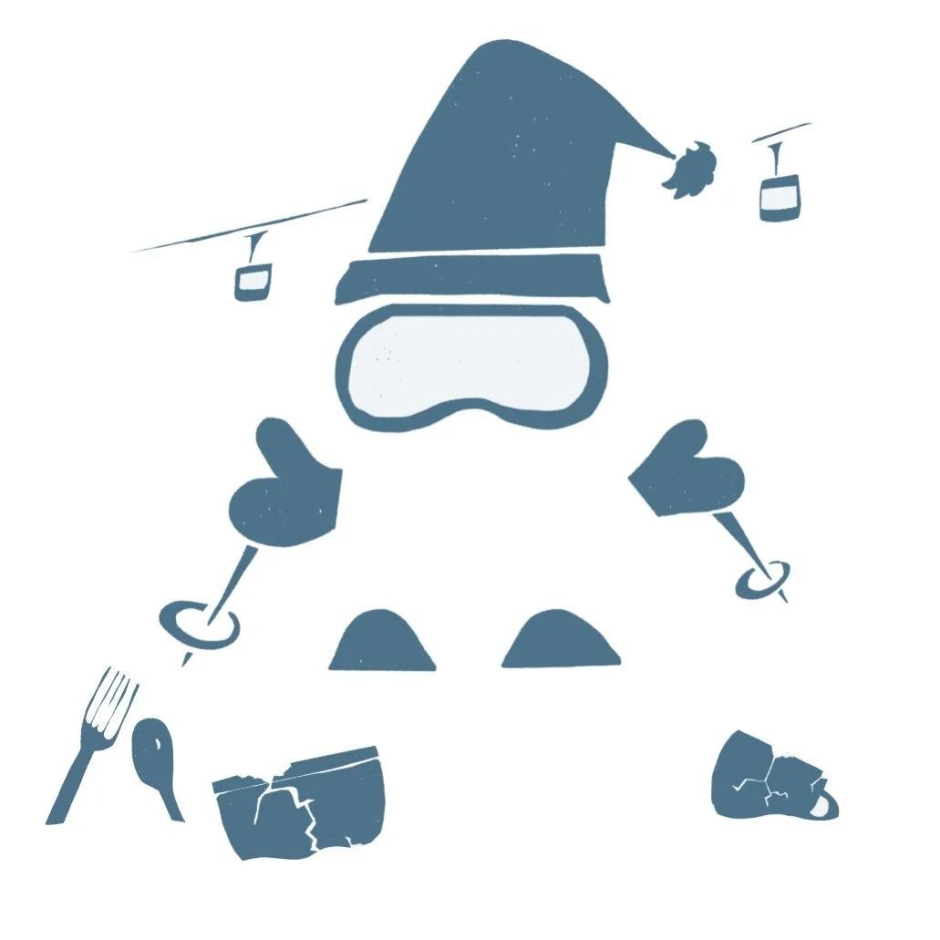 SKIING
One morning I was awakened by the sound of my mother and father having an argument in the kitchen.  I climbed out of bed and made my way toward them, eager to see what the fuss was over.  It had rained all night but the storm had cleared off a