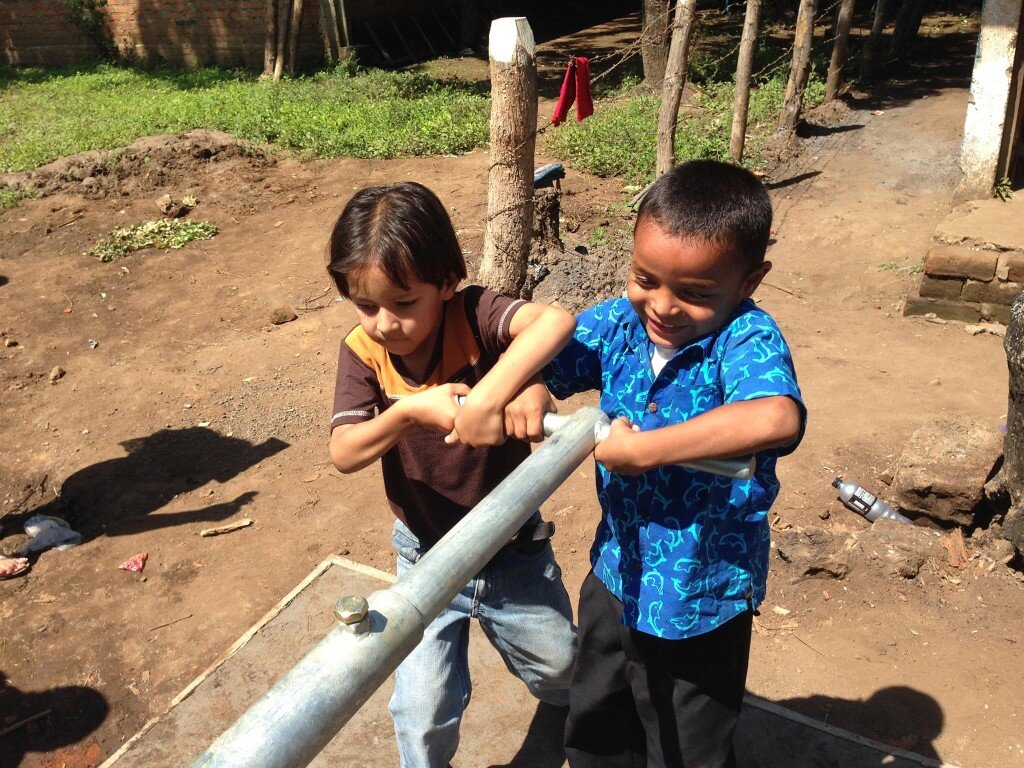 Kids Using Pump