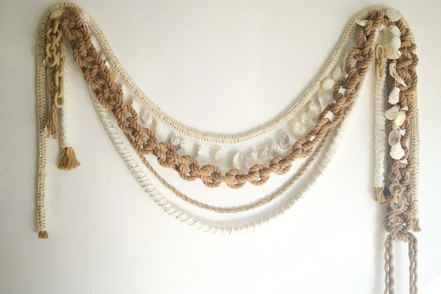 Our latest commission adorned by all the lush! Rich fiber rope from @niromastudio and ceramics by @shop.isiko . It takes a village. Stoked to have this one ready to be installed in time for the holidays ❤️&zwj;🔥