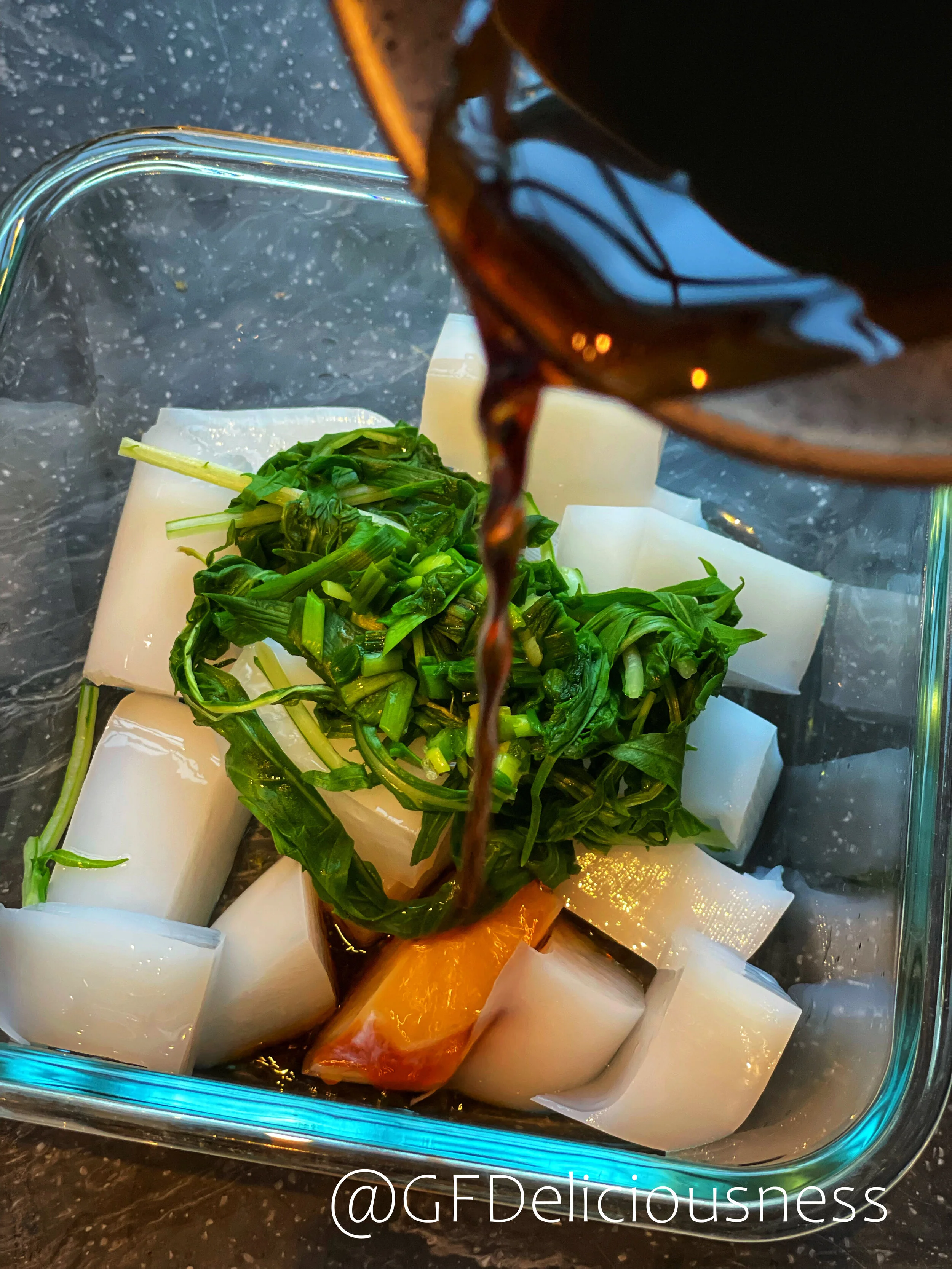 Summer Salad with Mung Bean Jelly (凉粉, 청포묵무침) — GF Deliciousness