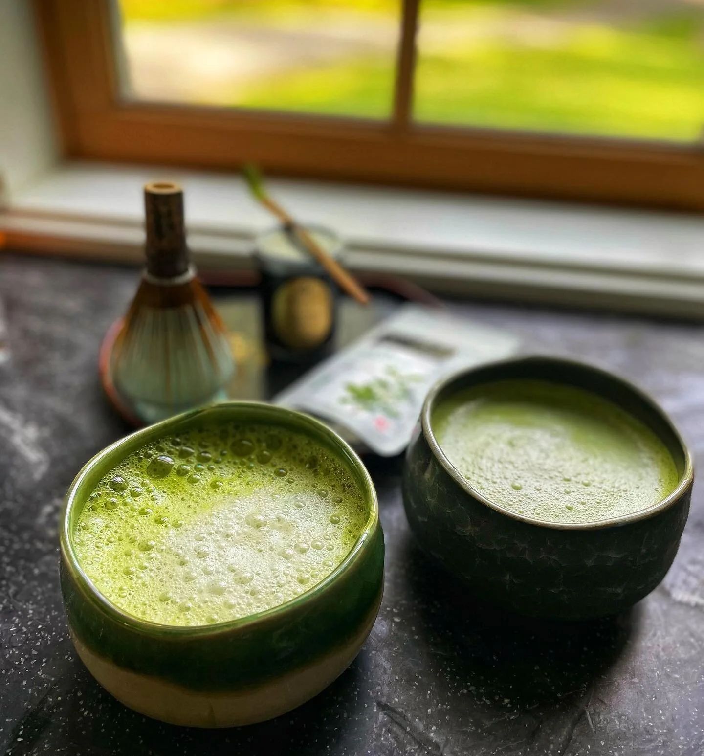 A beautiful Sunny morning + a bowl of matcha on a Friday. TGIF everyone!
.
I’m so excited to get my order of matcha bowls last night along with my matcha whisk, stand, scoop, and ceremonial matcha earlier this week. I learned that matcha bowl