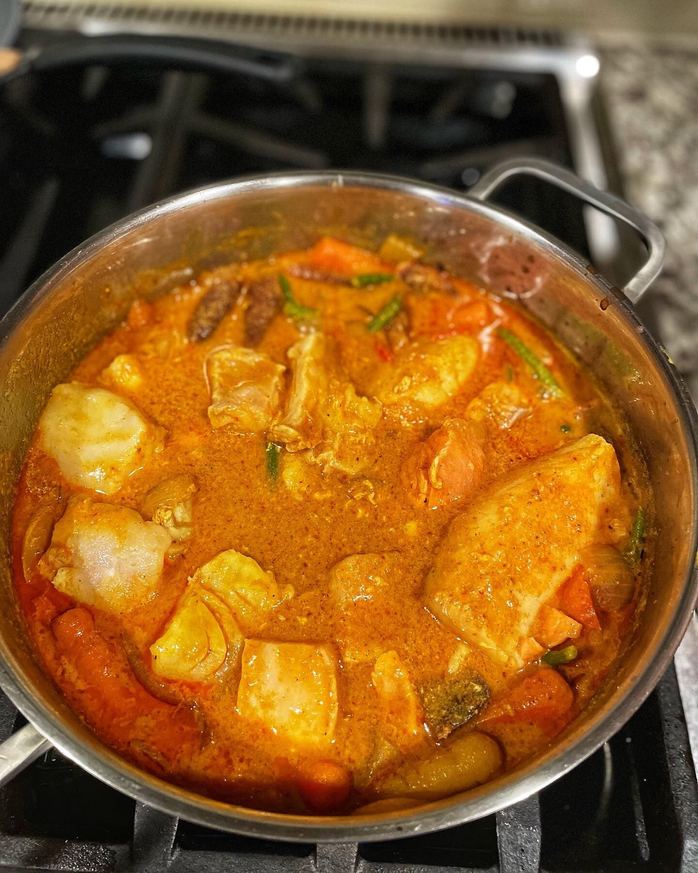 Thai Massamam fish curry - gluten free, super easy to make from curry paste, warm cozy and delicious on a cold winter night.

.

We recently discovered  local chowder fish, leftover bits and bites that the local grocer would put into a container and 