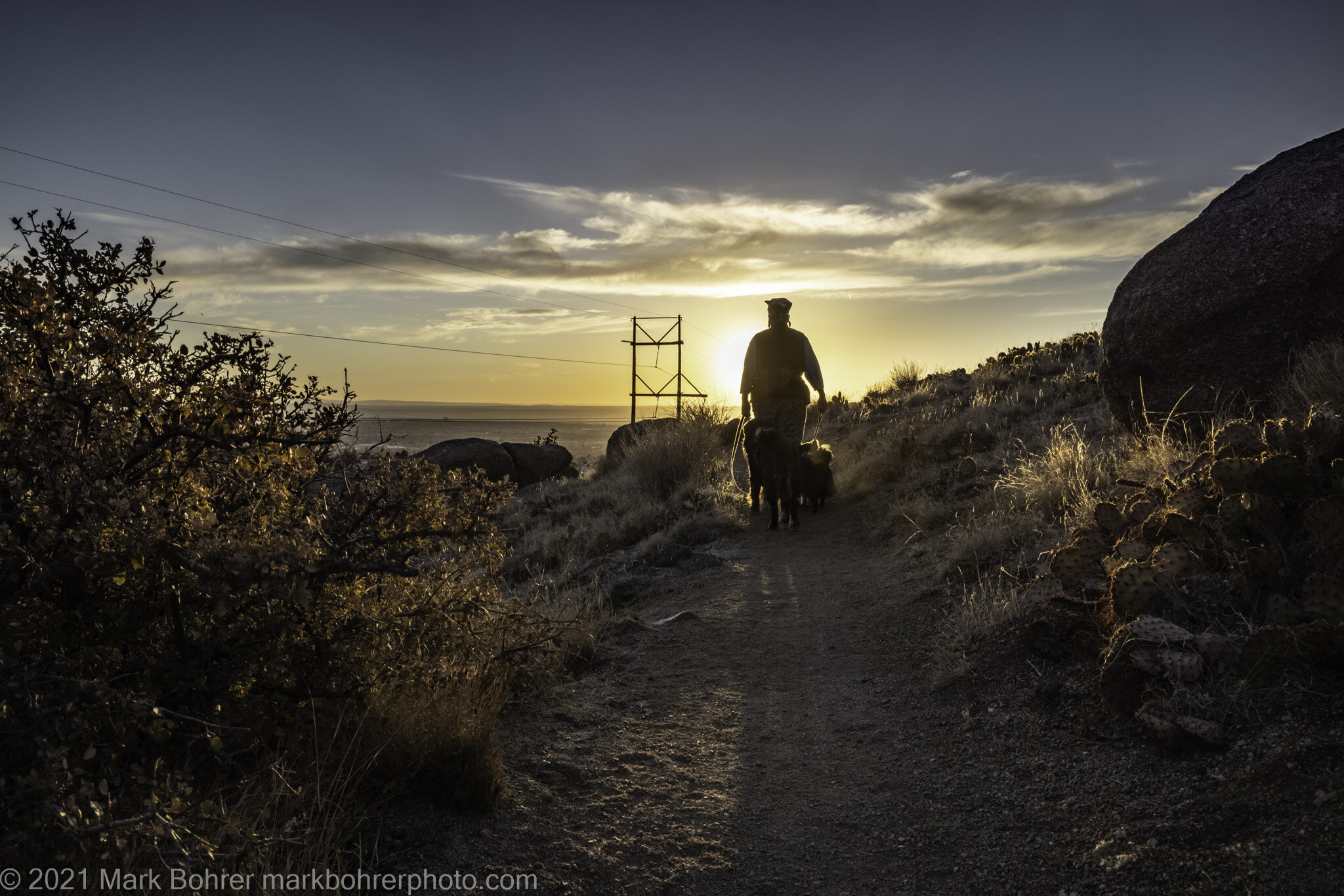 Into the sun at Piedra Lisa Canyon