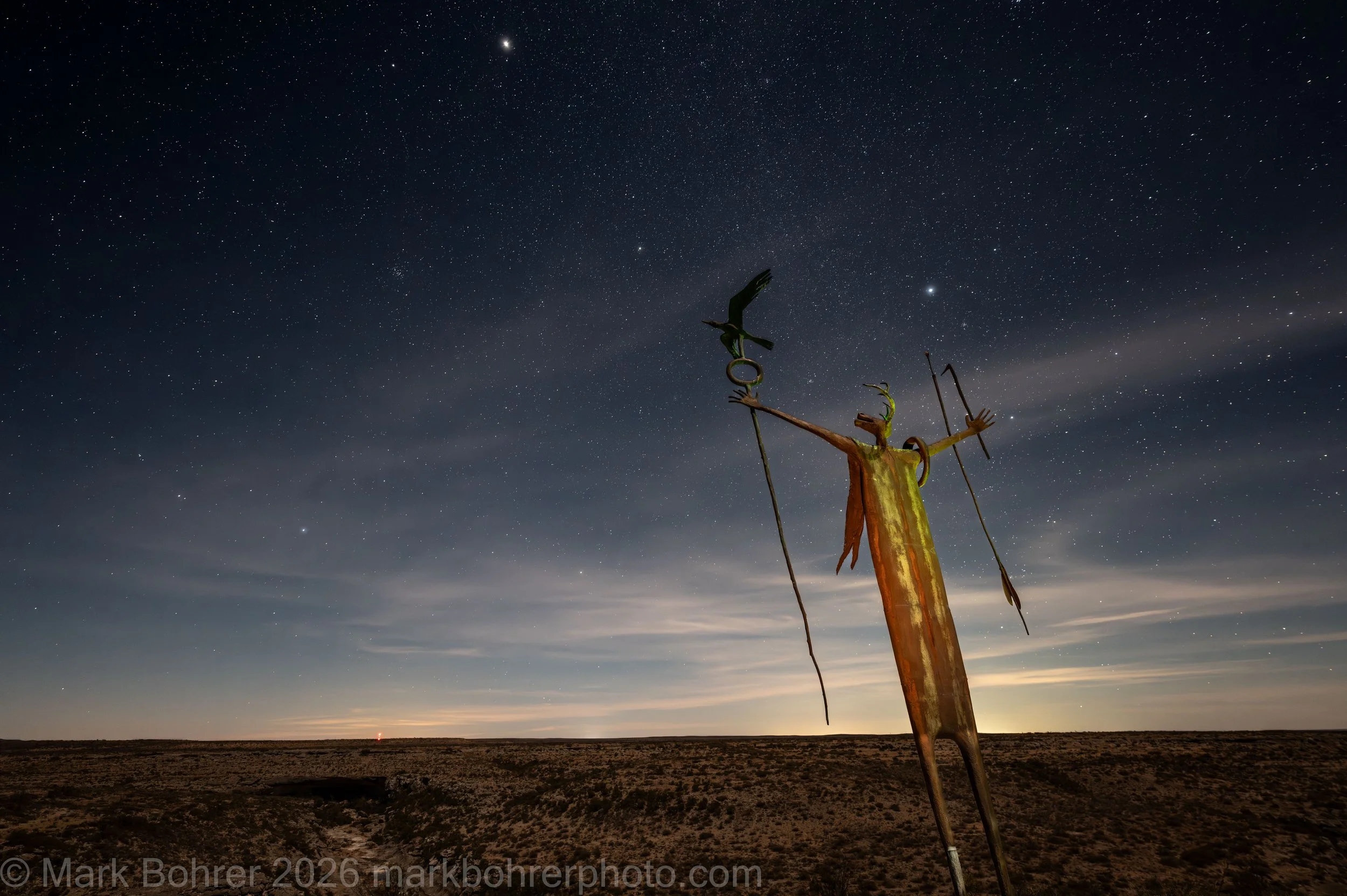 Preaching to an empty canyon - Maker of Peace, Seminole Canyon State Park, Texas