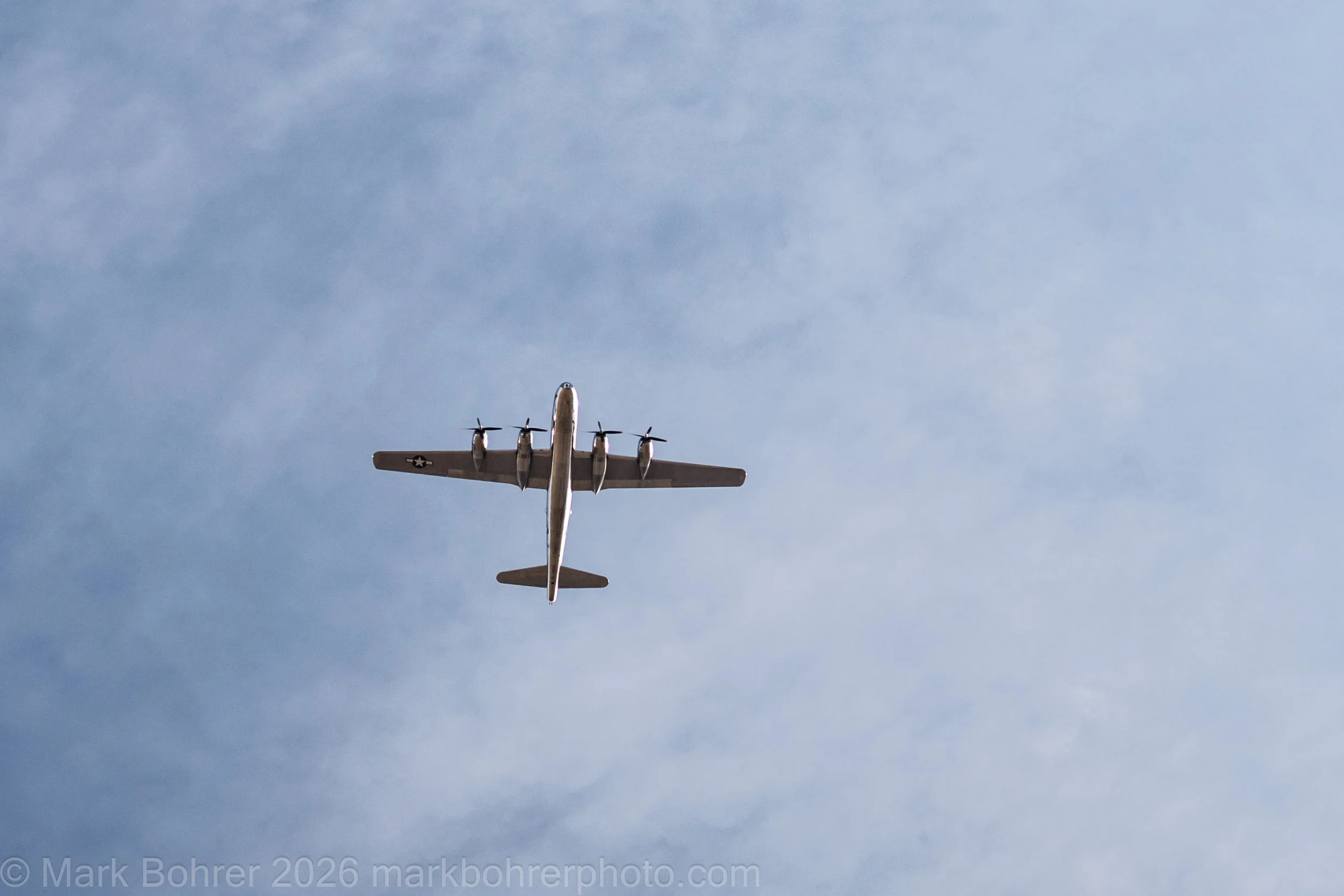 B-29 Doc flying overhead