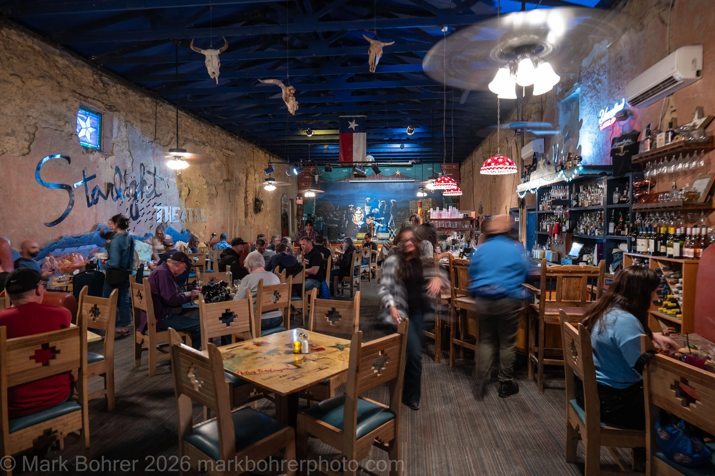 Inside the Starlight Theater, Terlingua, Texas