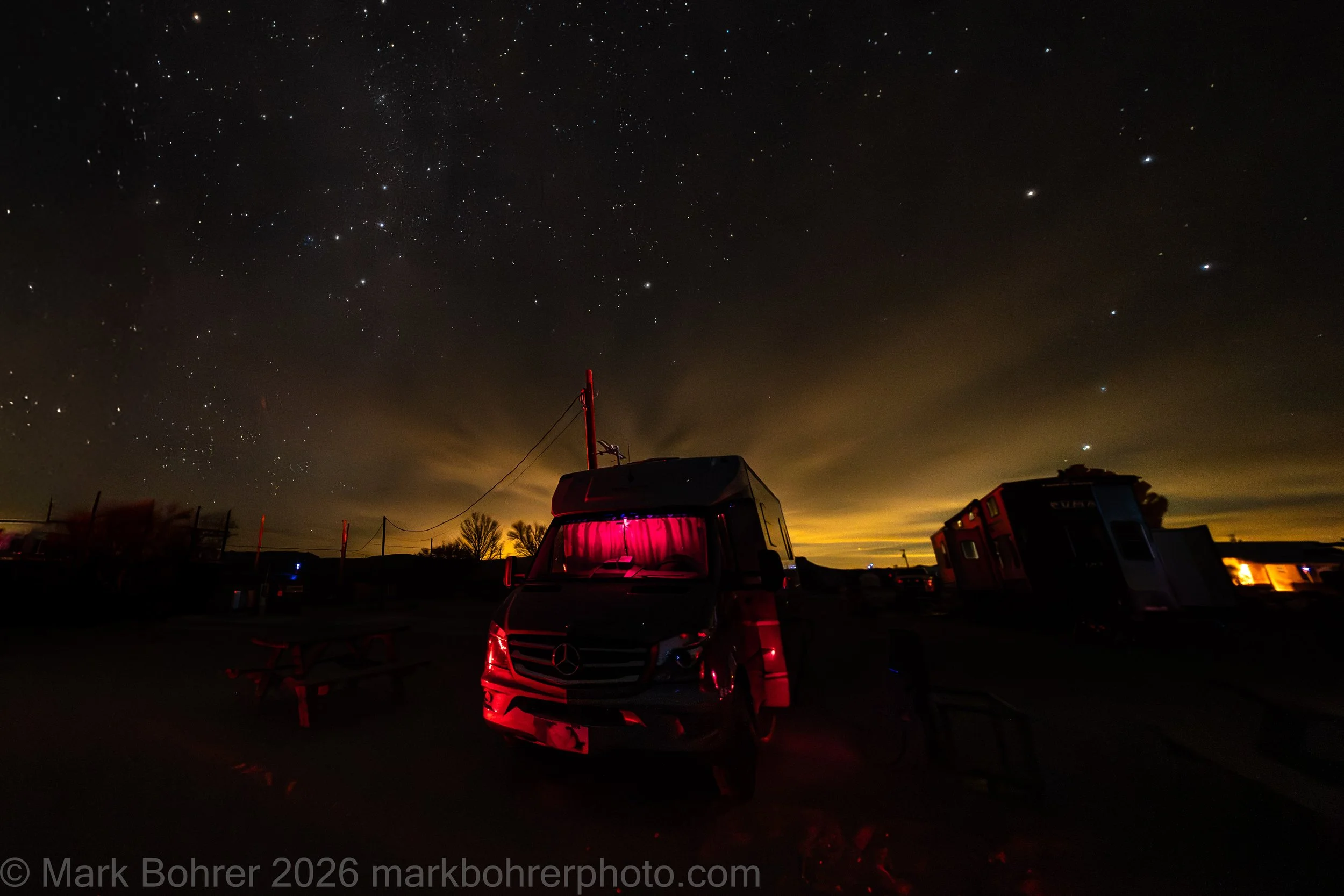 Not-so-dark skies at Marathon Motel & RV Park