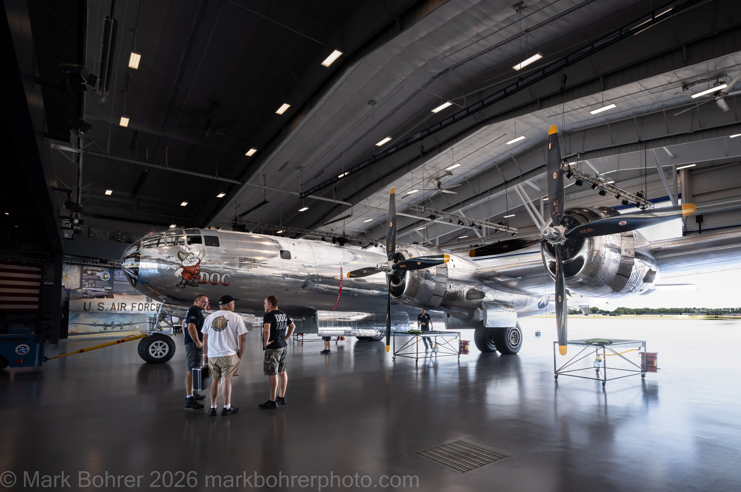 B-29 Doc in Wichita hangar