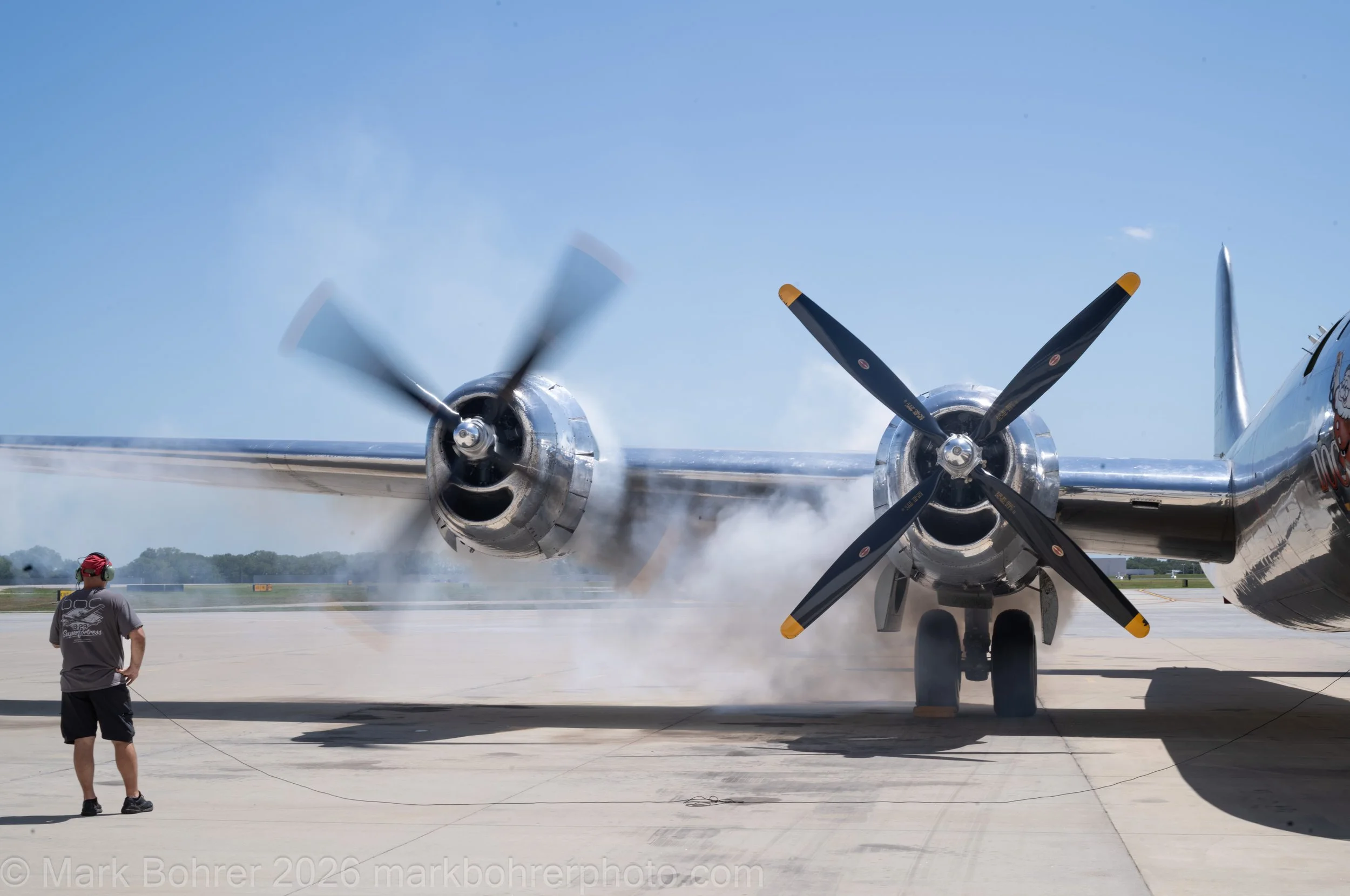 B-29 Doc engine starting up