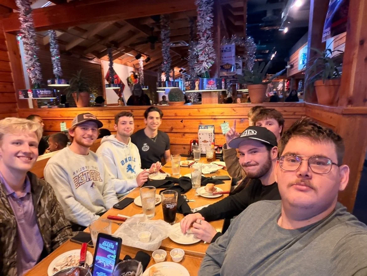 Great night at Texas Roadhouse for the last Guys&rsquo; Bible Study of the semester last night 🤠