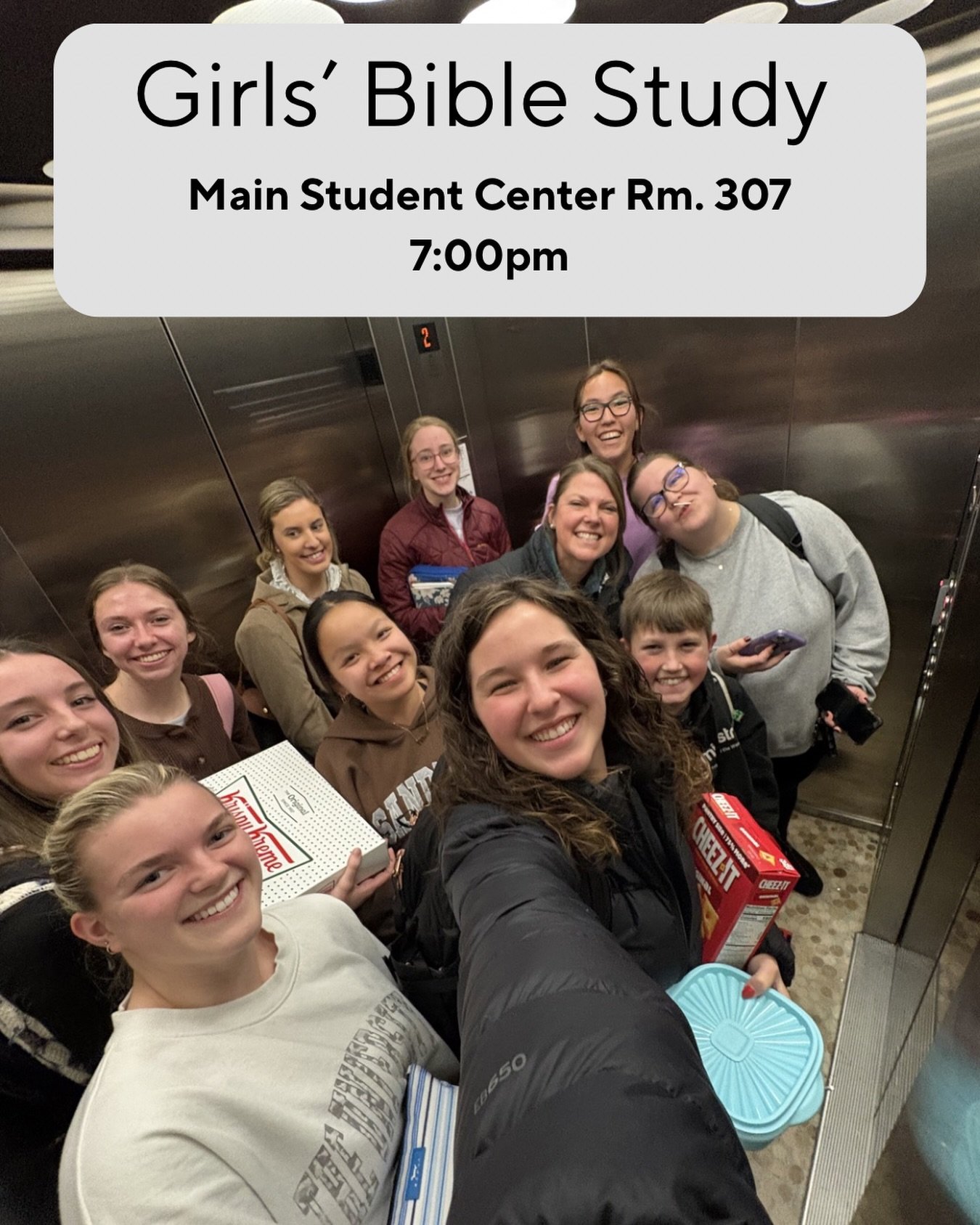 Girls&rsquo; Bible Study :: Main Student Center Rm. 307 :: 7:00pm