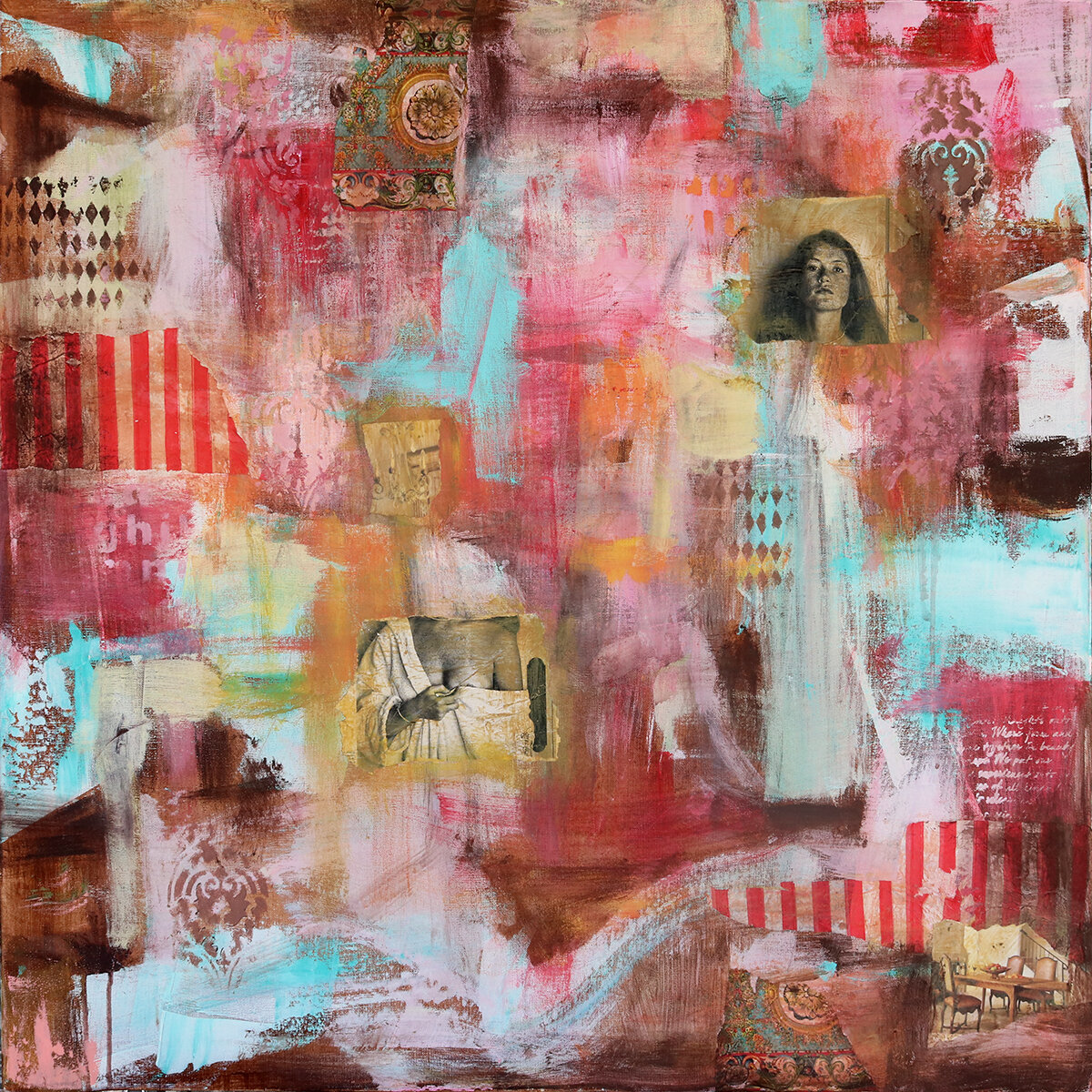   Untitled  Mixed media on canvas, 36x36 inches 