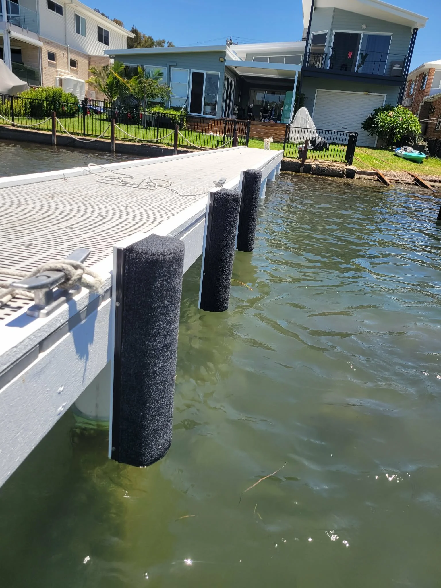 Vertical fenders lake Macquarie