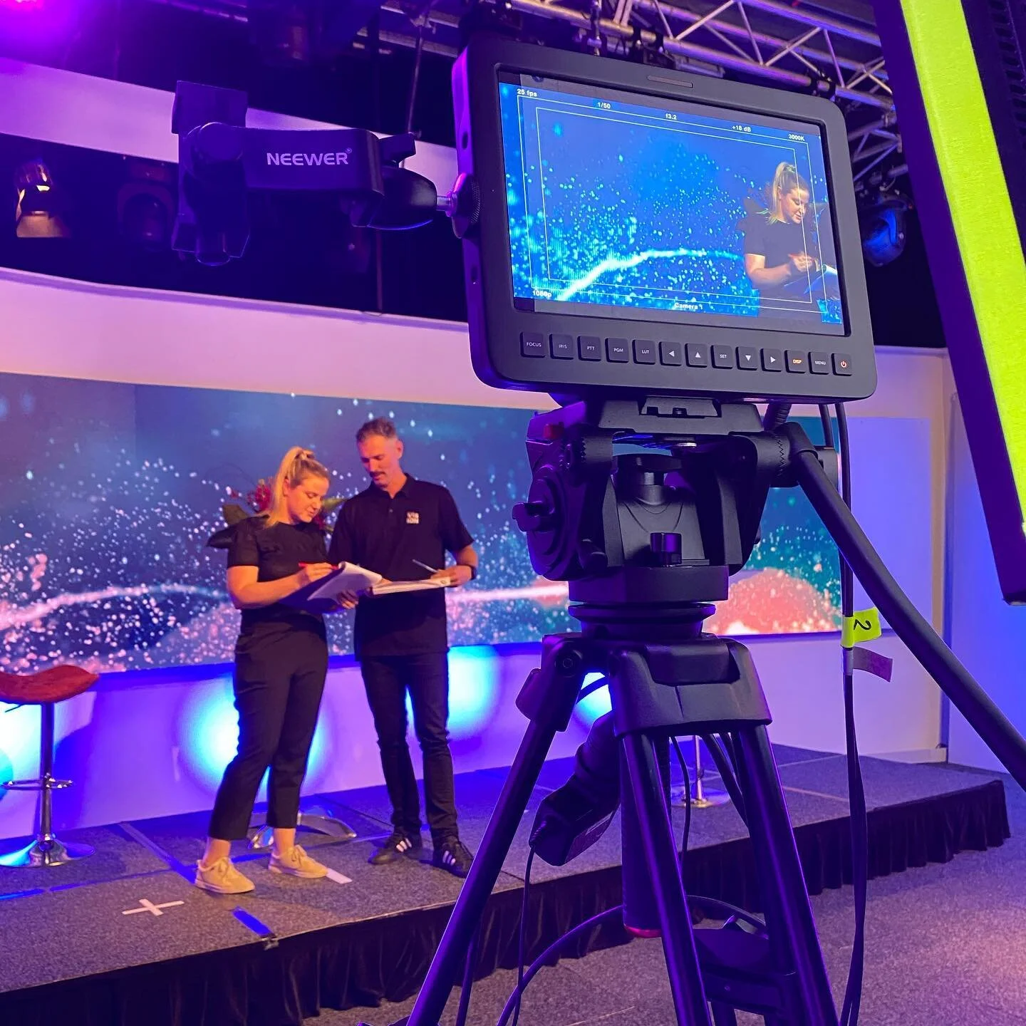 Our show floor looks a little different these days. Final run through before rehearsal. #virtualevents #studio #virtualeventplanning #virtualvision #displaybuilders #events #virtualawardsceremony