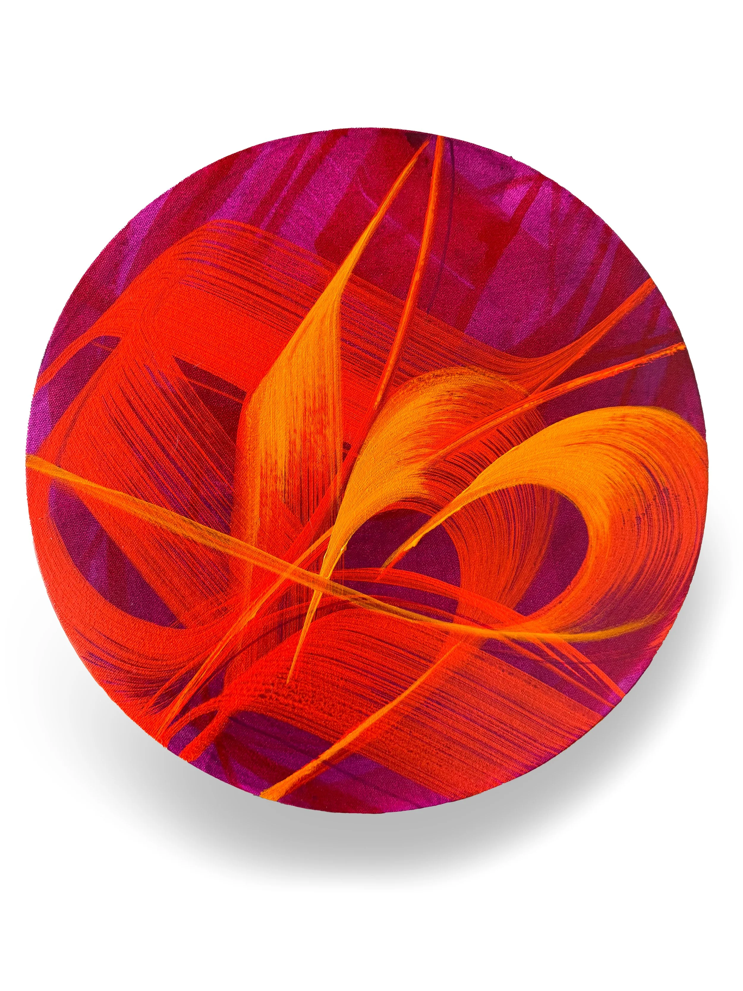 Tika 3, 16” Diameter, Acrylic on canvas, 2024
NRS. 229,577
