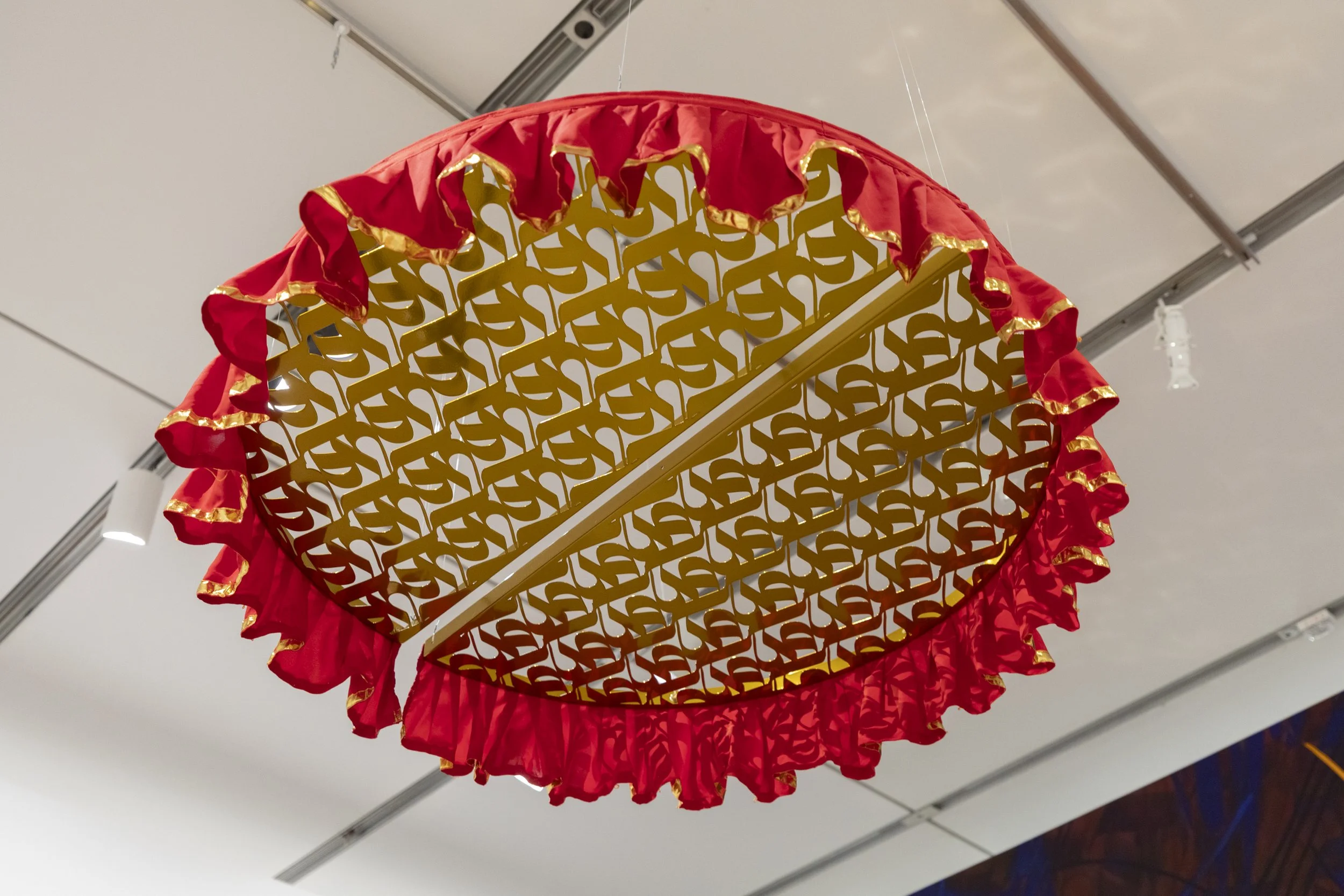 Half-nots
4ft Diameter
Powder Coated Steel and Nepali Fabric 
2025