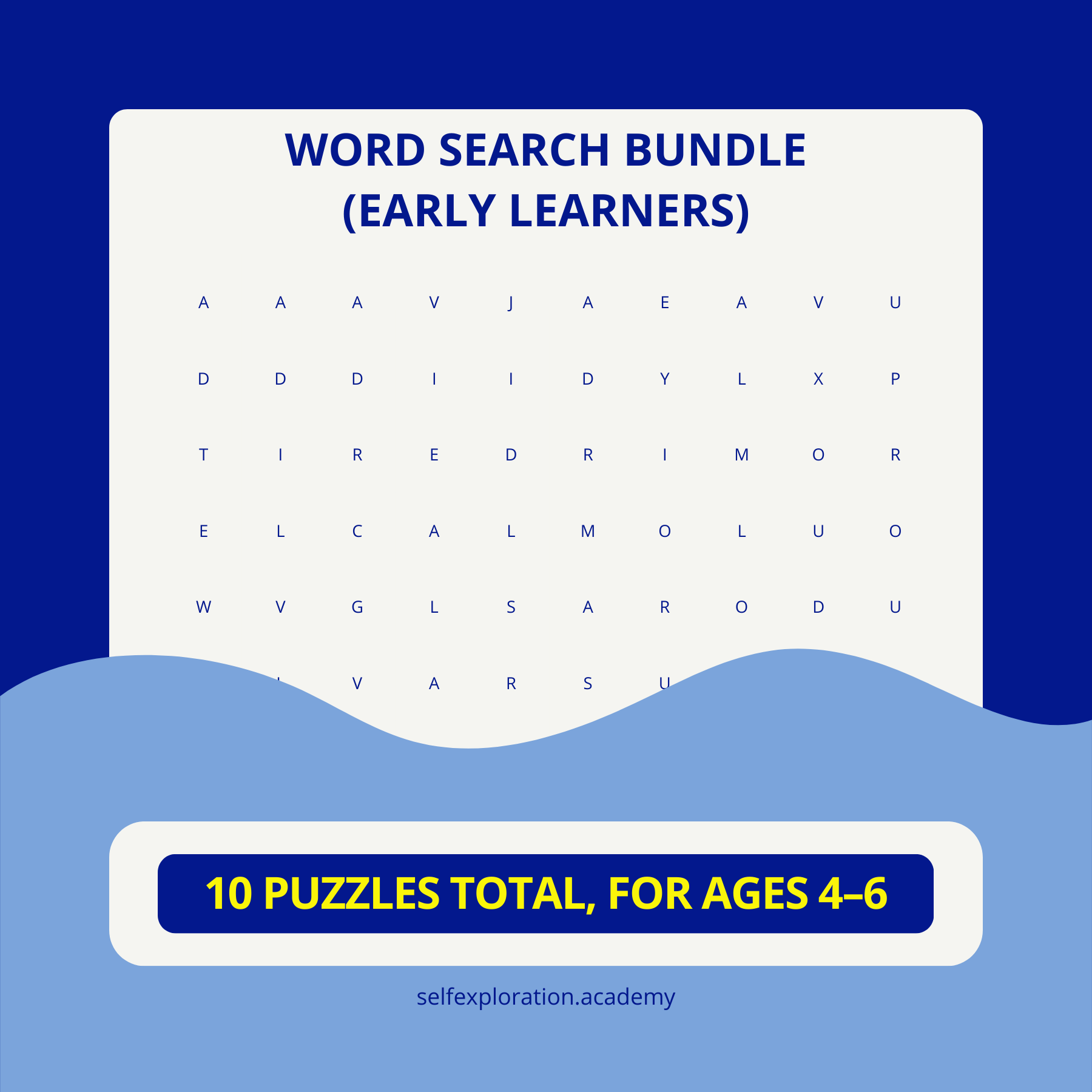 Group A Word Search Bundle (Ages 4–6)