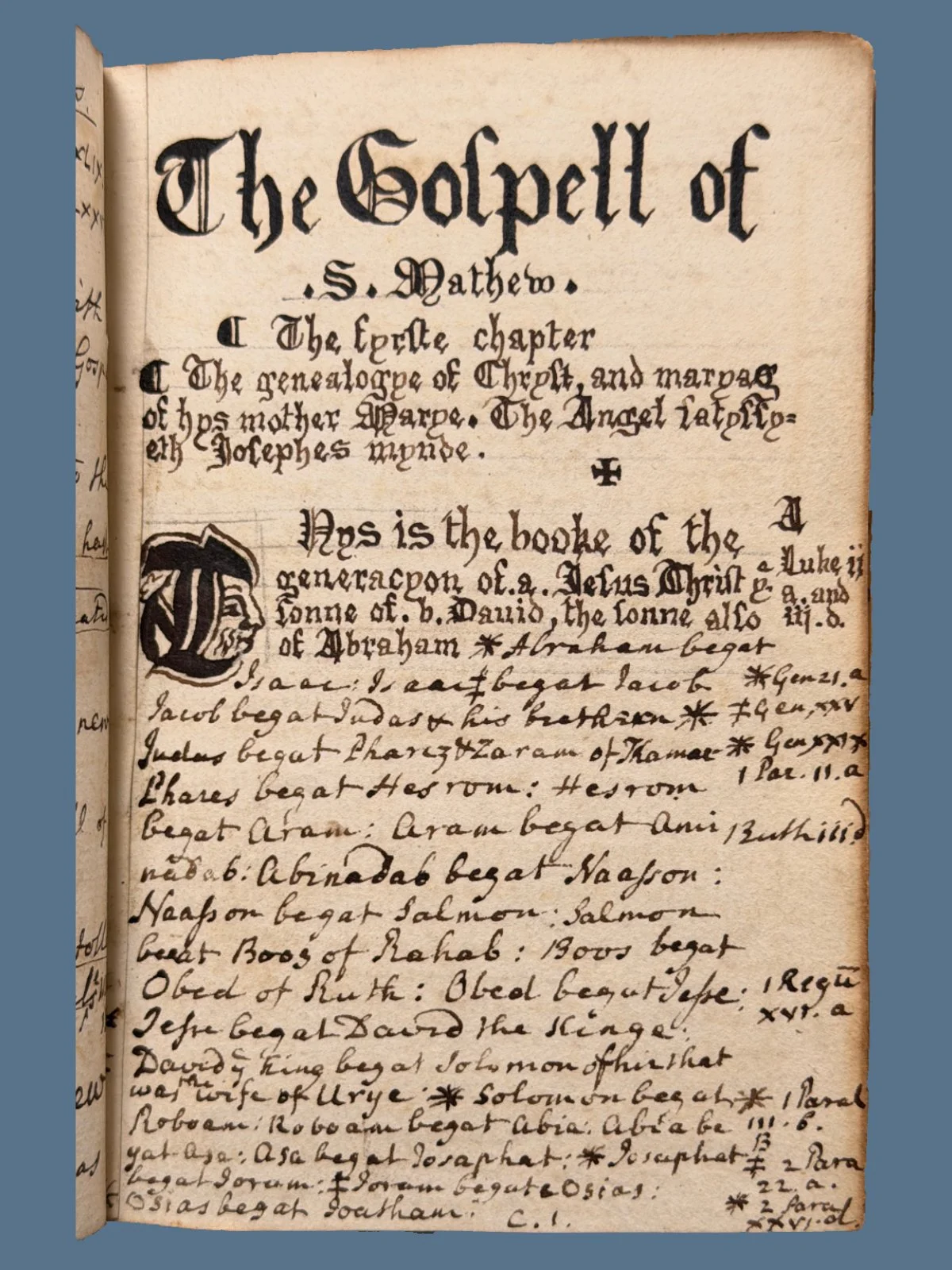 Tyndale New Testament with Text Provided by Francis Fry in Manuscript