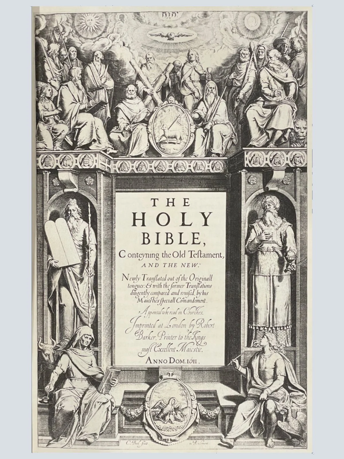 Title Page to the 1611 first edition King James He Bible