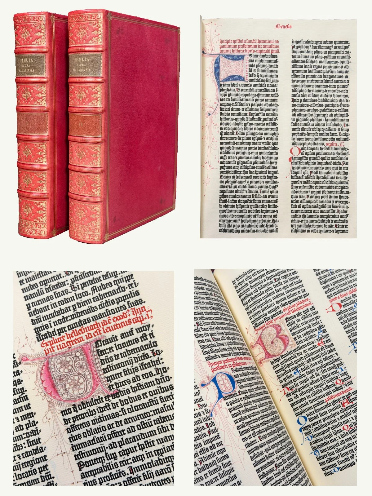 1455 Two Volume Gutenberg Facsimile Editions Les Incunables 1985