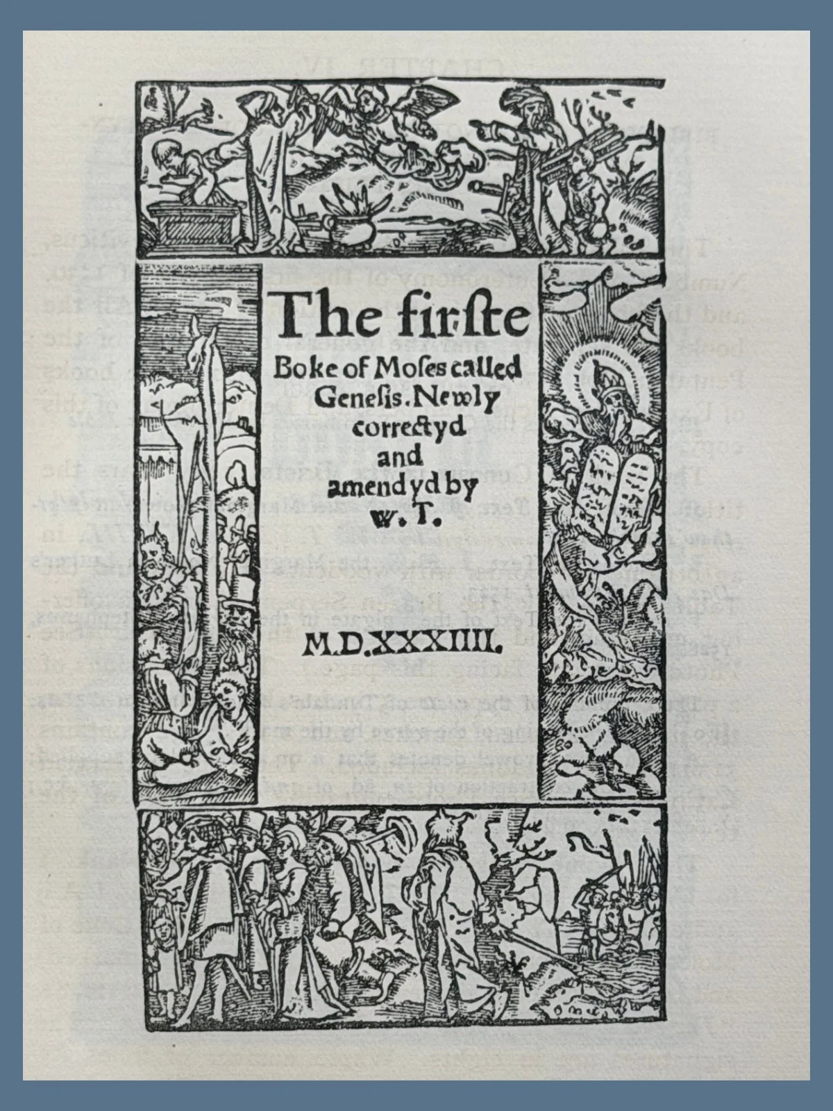 1530 Tyndale Pentateuch Title Page