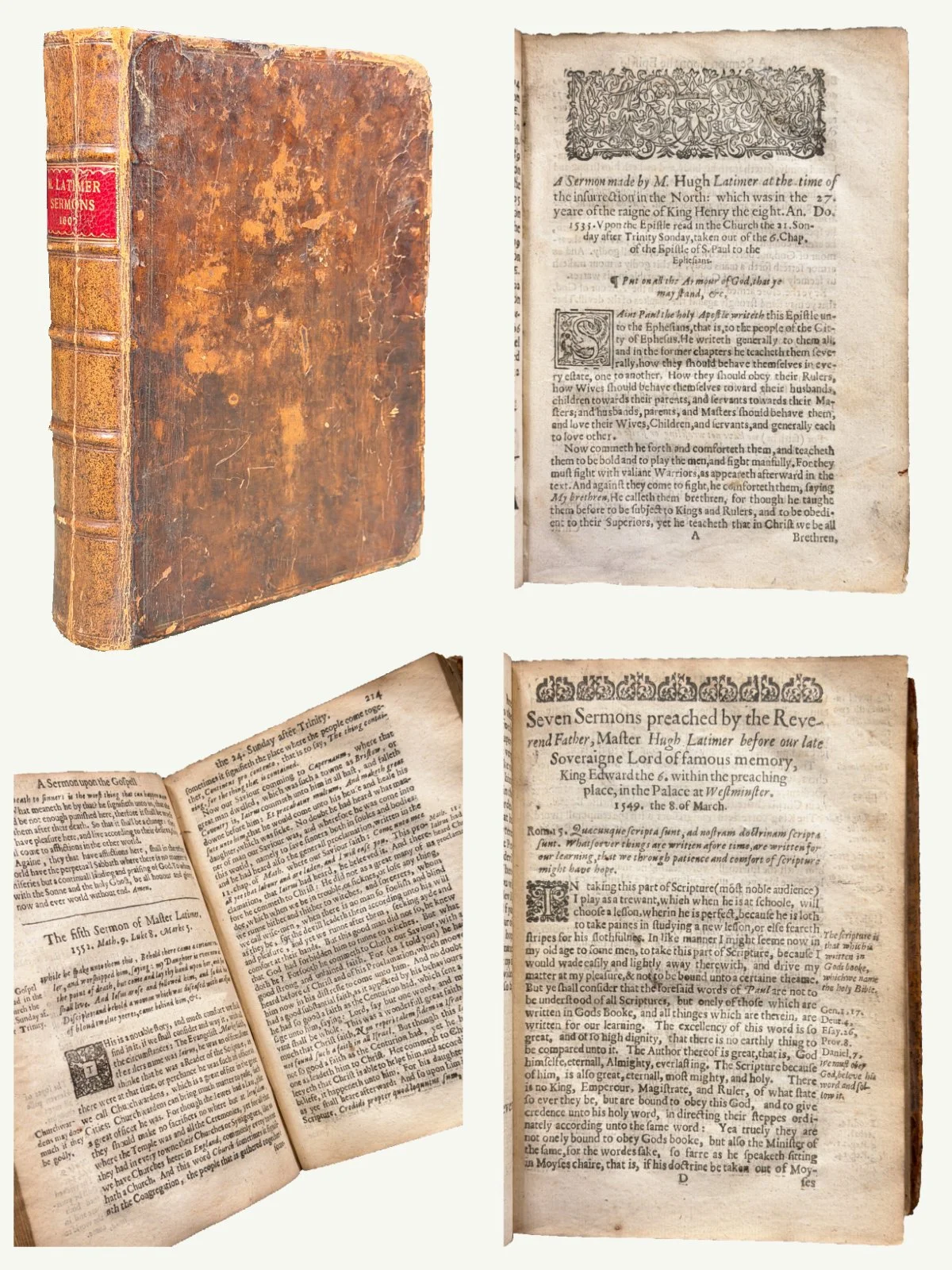 1607 Quarto Sermons of Hugh Latimer