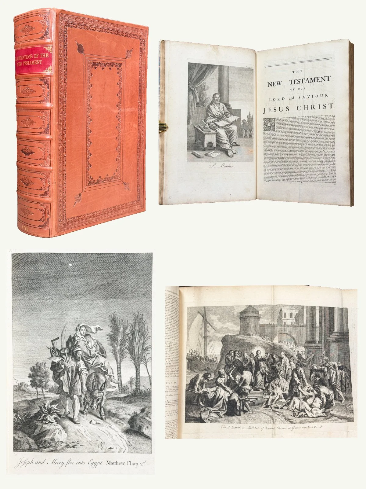 1760 Goadby’s Folio Illustrations of the New Testament with 59 Full Page Plates - Rare