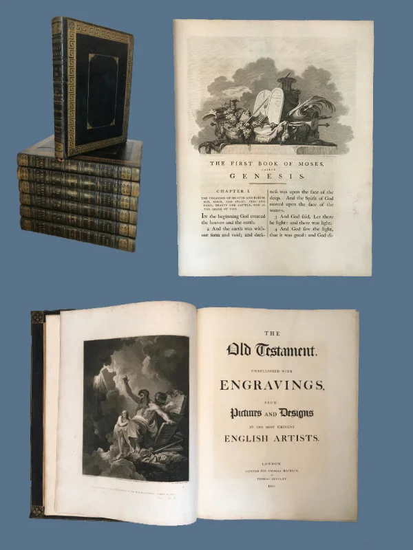 1800 Macklin King James Bible Seven Volume Set. — Antique Bible