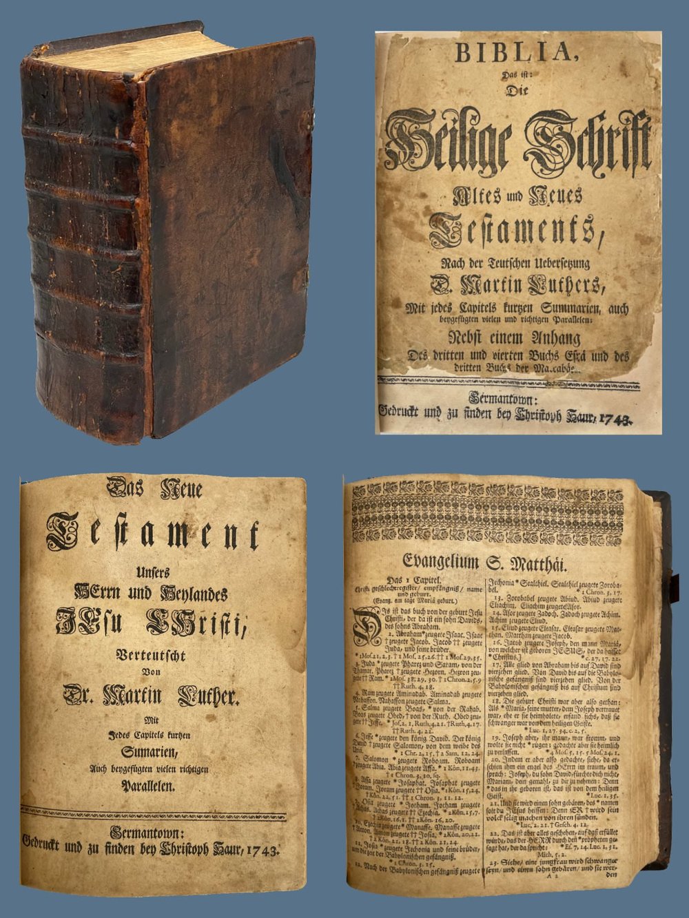 Bible Allemande Martin Luther 1913 - Nouveau Testament Et Psaumes, édition Originale Miniature