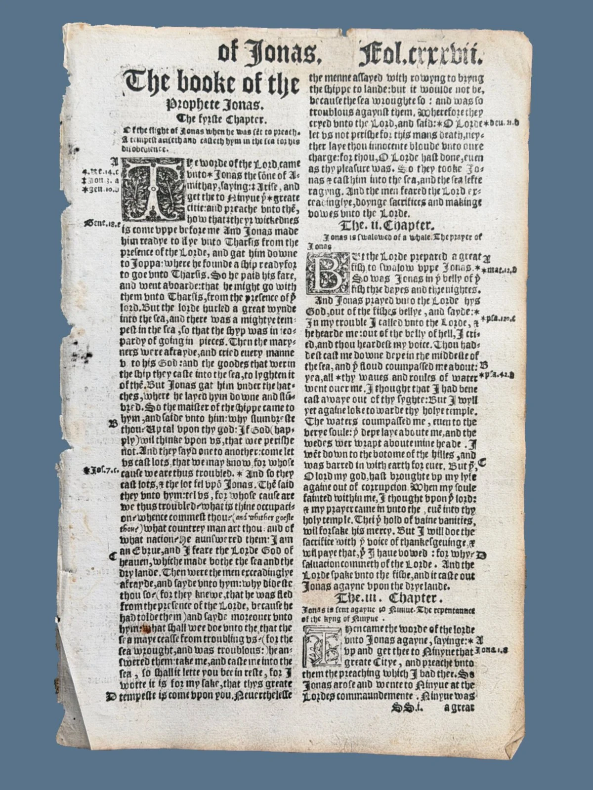 1500s Antique Bible Page