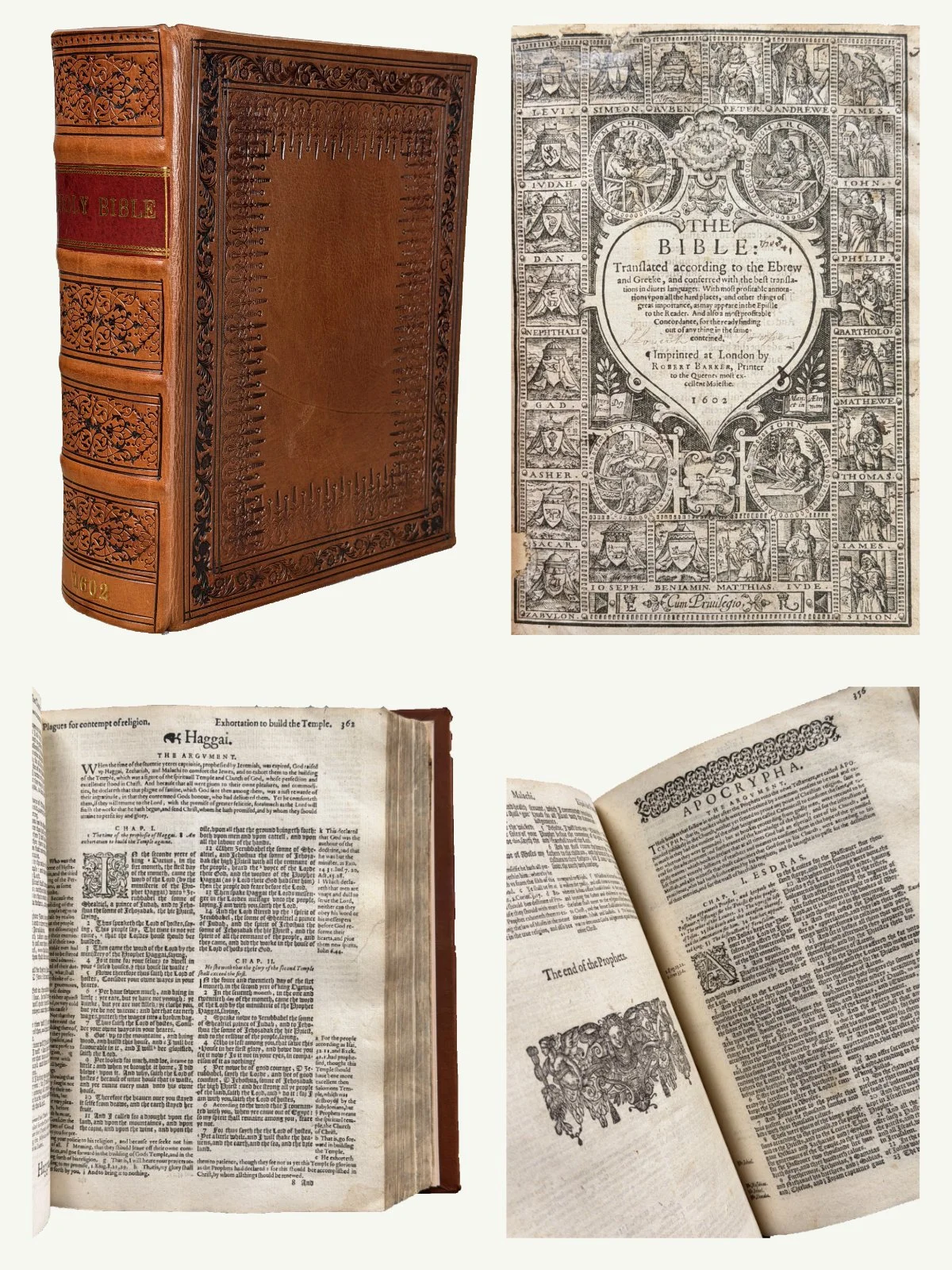 1602 Black Letter Geneva Bible in Attractive Binding
