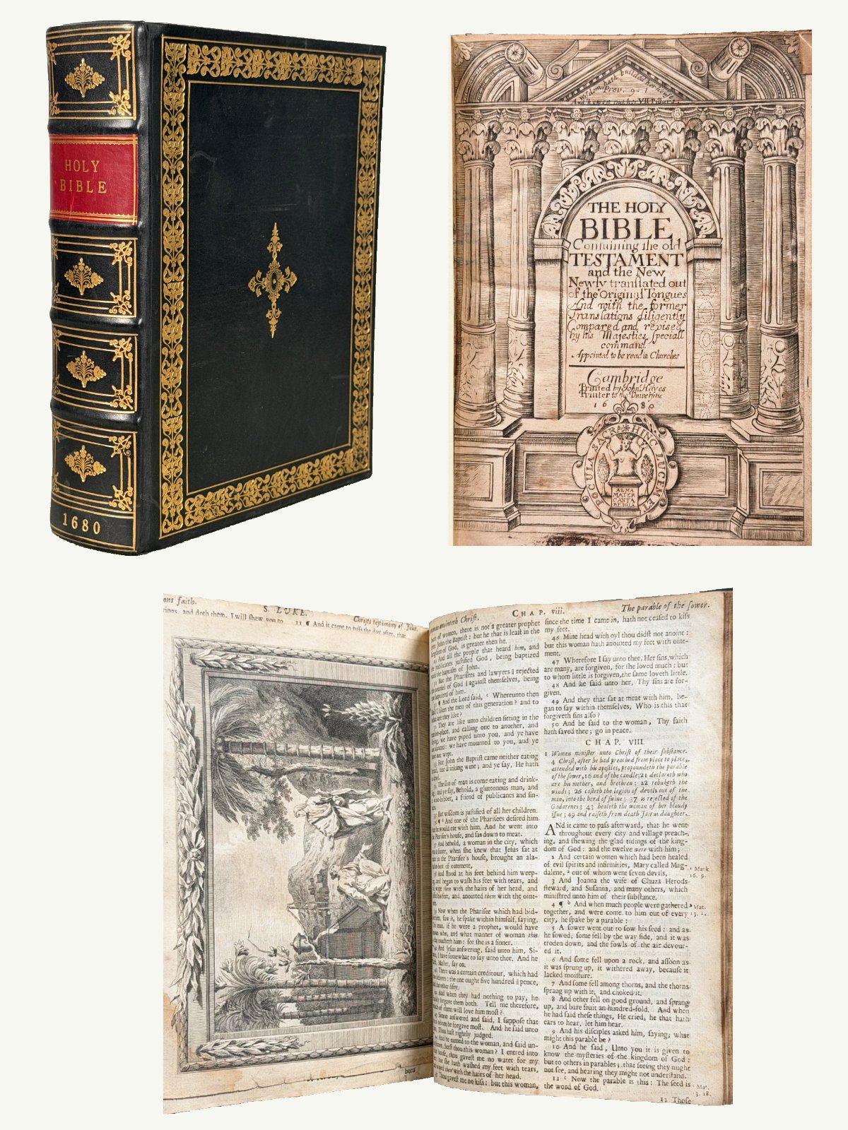1680 Quarto Illustrated King James Bible - Beautifully Rebound