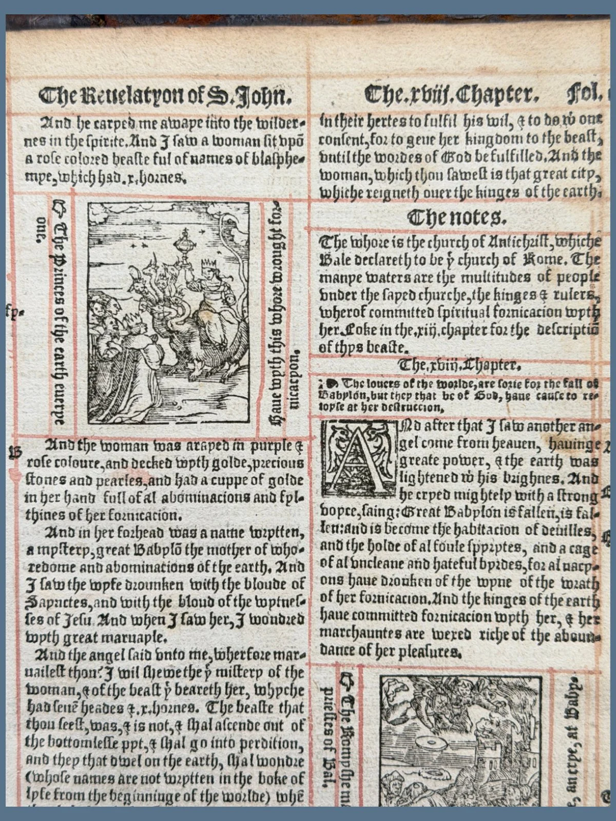 William Tyndale's Notes about the Pope as AntiChrist in Revelation