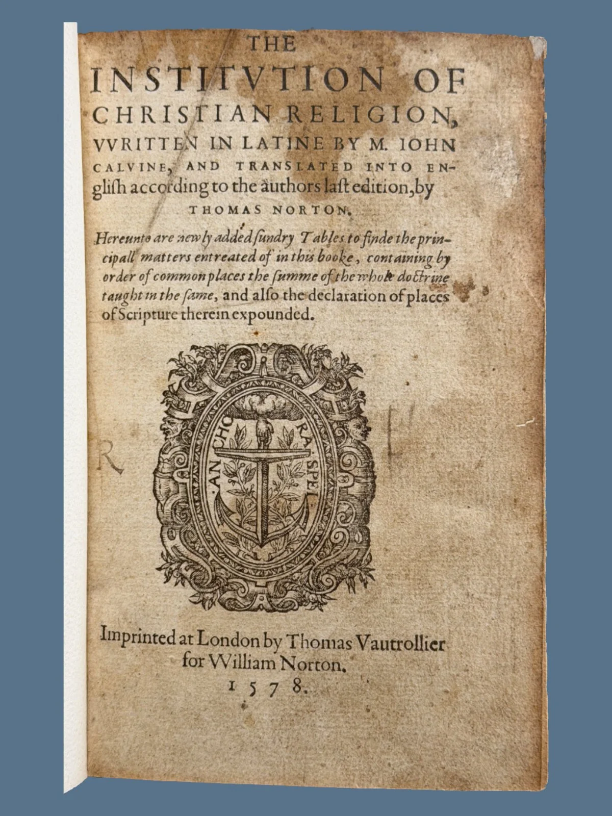 First Edition John Calvin