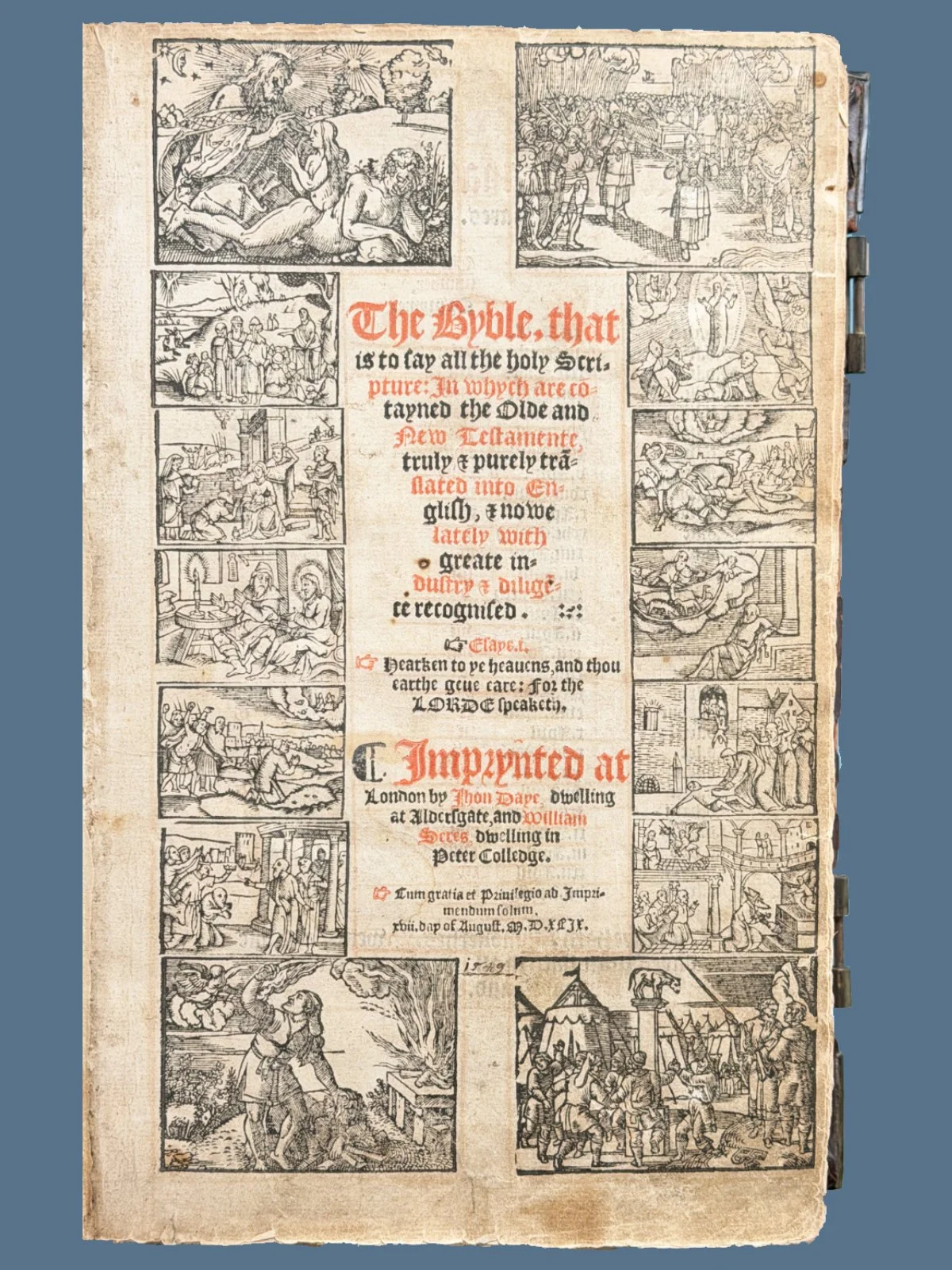 Title Page of the Matthew's Tyndale Bible