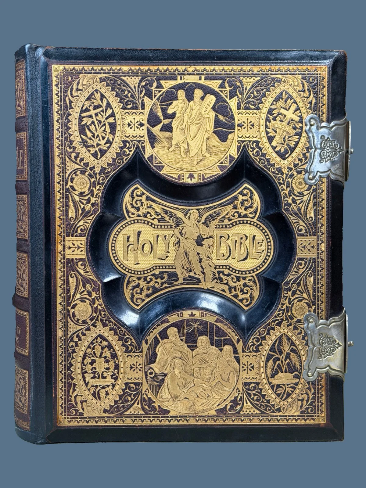 Antique Family Bible with Clasps