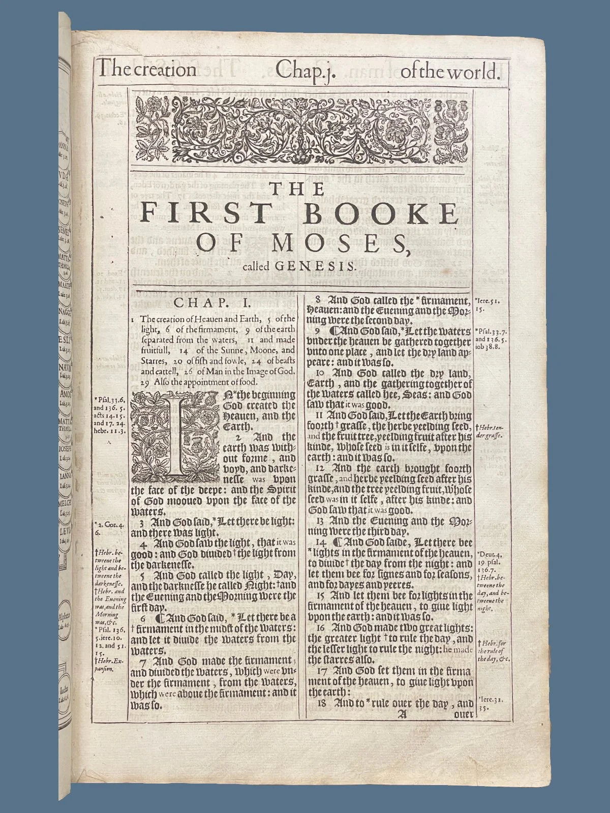 Genesis 1 from the first edition King James Bible