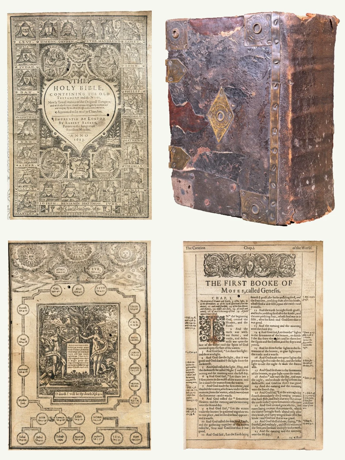 1613/1612 Roman Quarto King James She Bible in Contemporary Binding