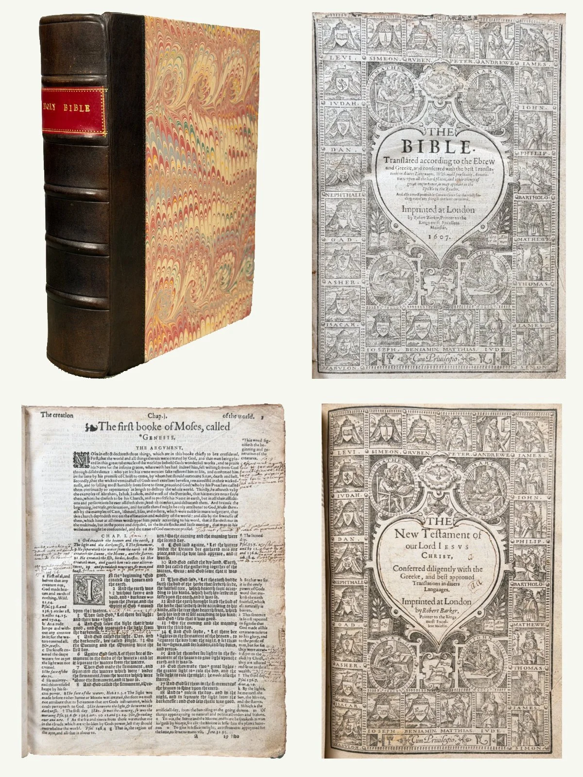1607 Black Letter Geneva Bible in New Binding