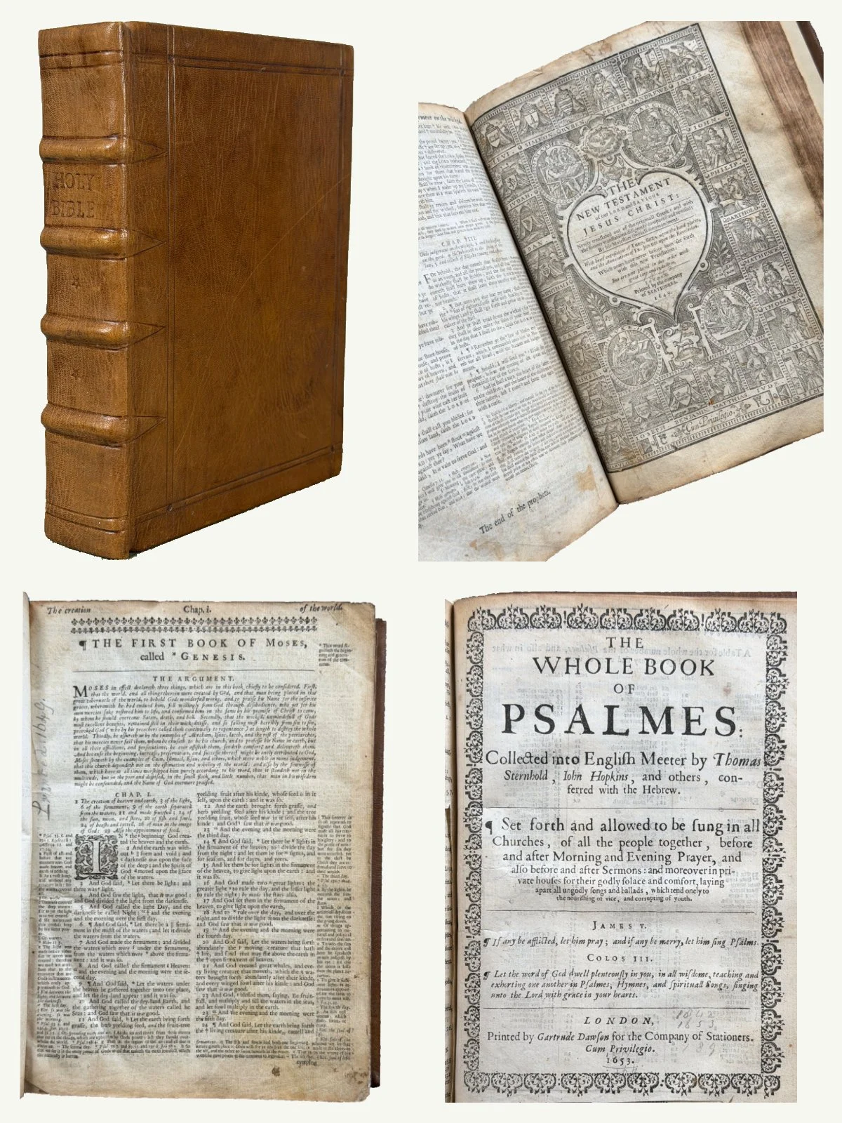 1649 First King James Bible with Geneva Notes