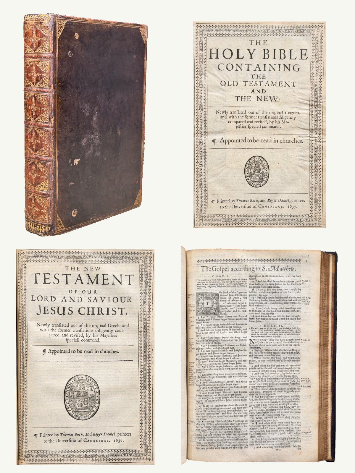 1637 King James Bible in Contemporary Binding