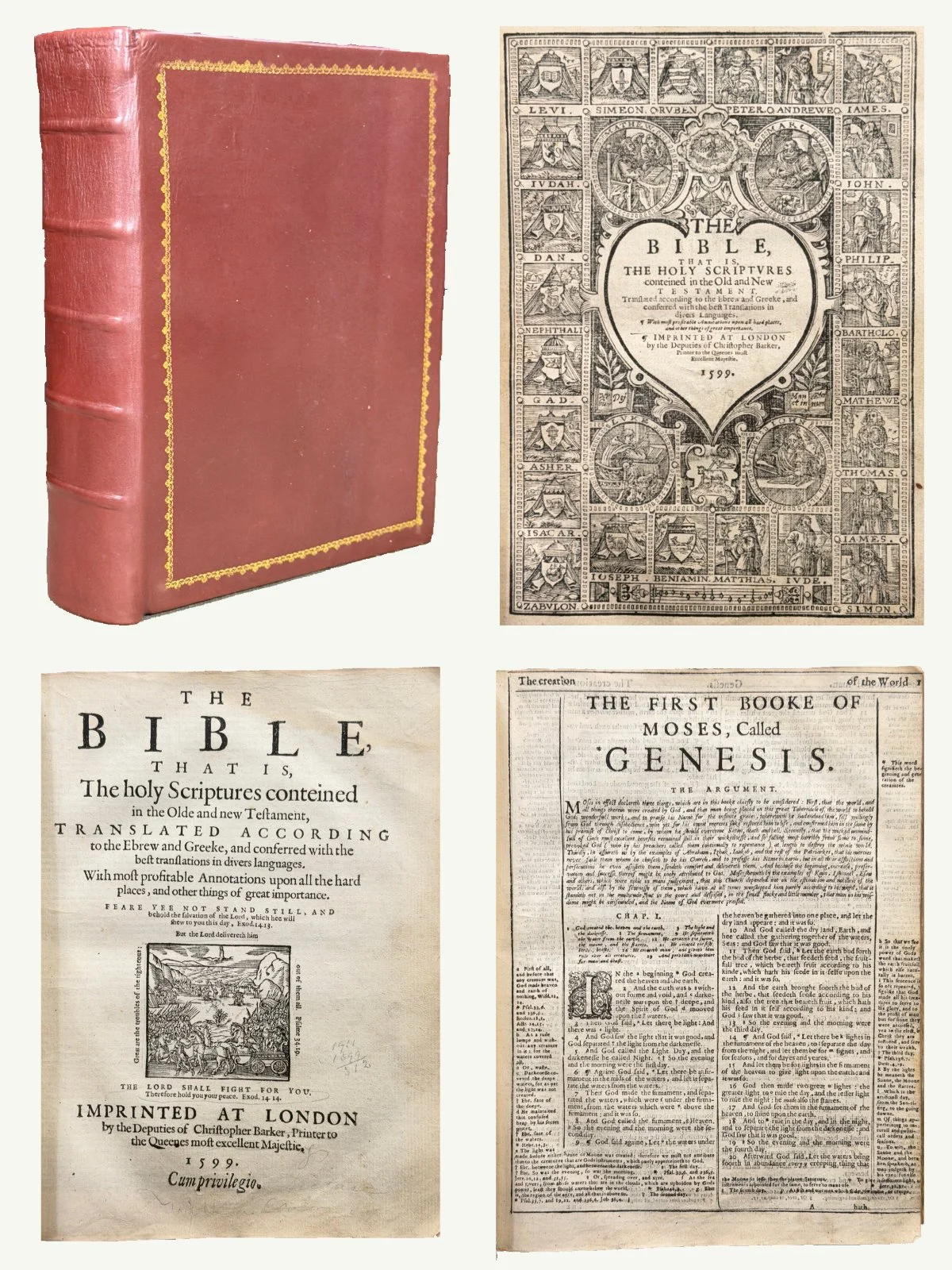 1599 Rebound Illustrated and Pirated Geneva Bible