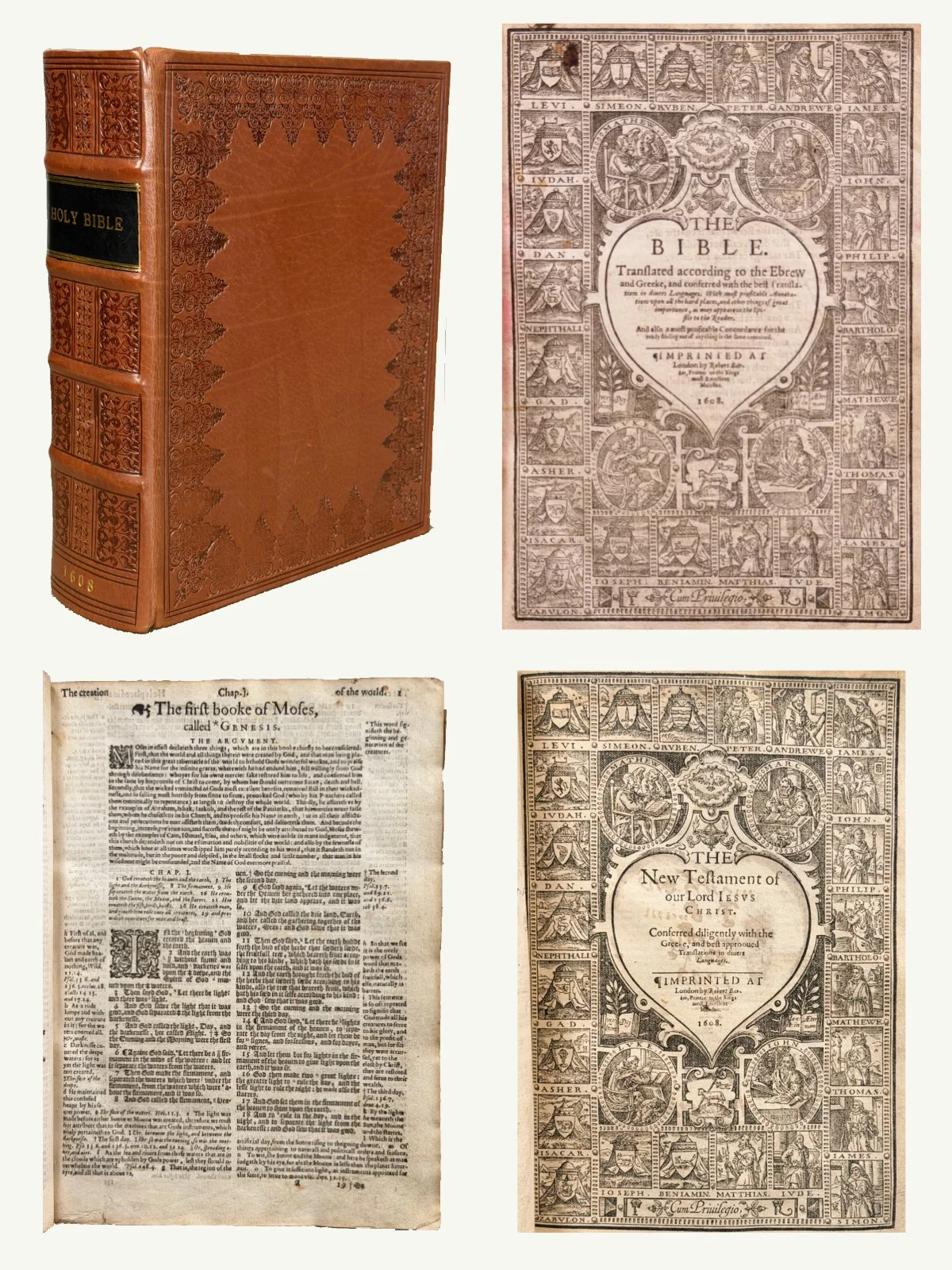 1608 Rebound Black Letter Geneva Bible