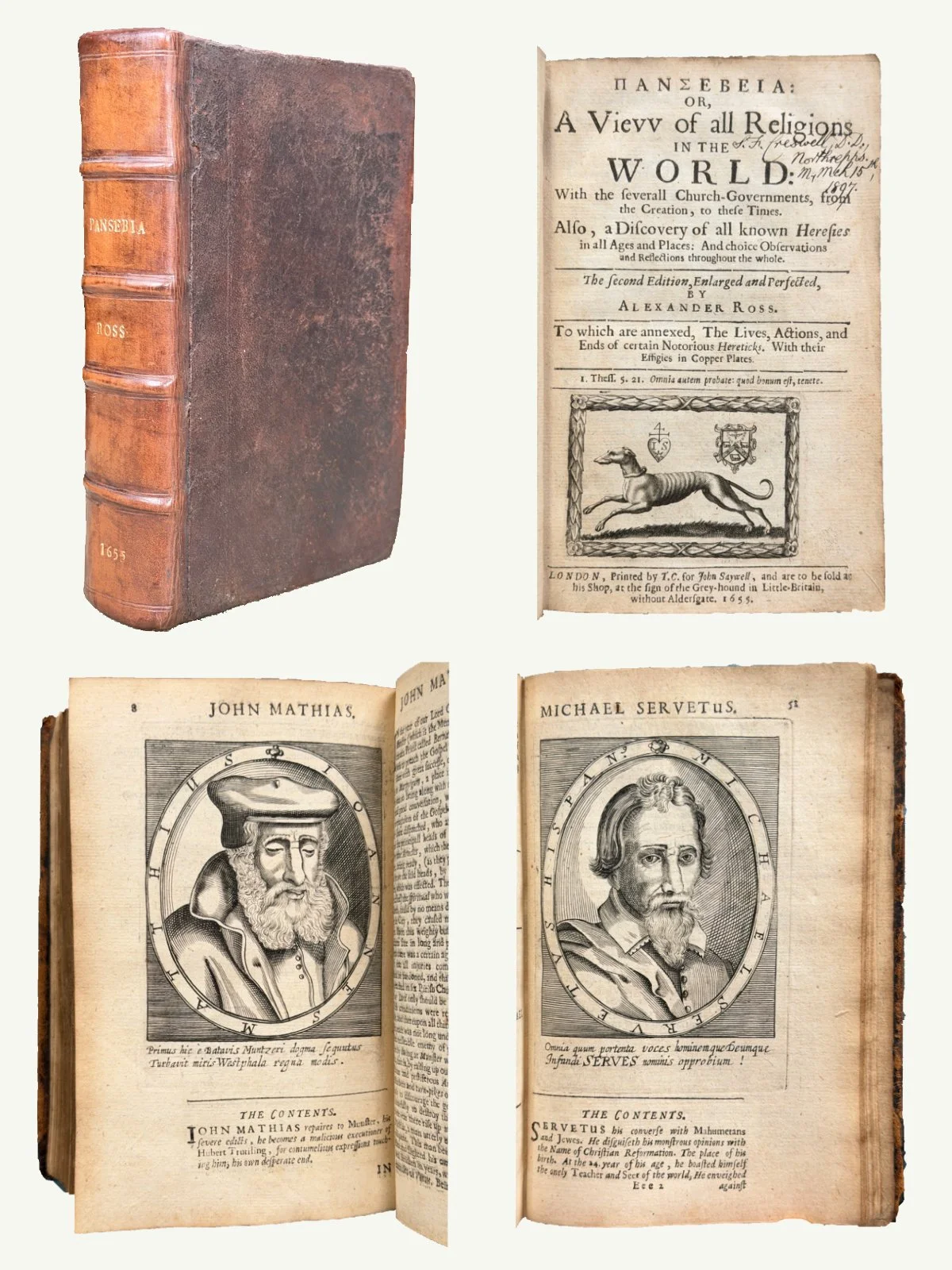 1655 Pansebeia: A View of All Religions of the World by Alexander Ross